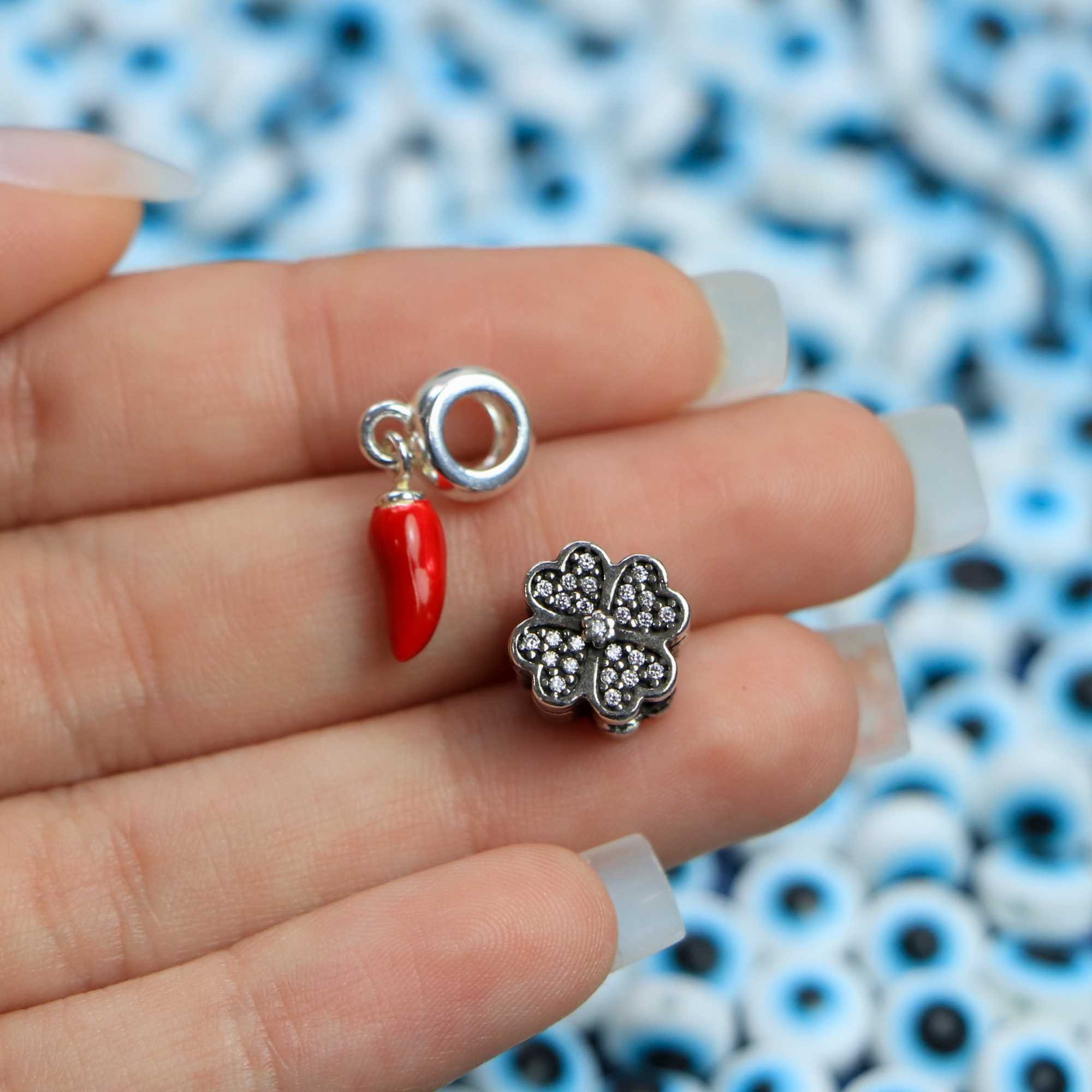 Berloque Prata 925 Pimenta Vermelha Prata/Vermelho 8