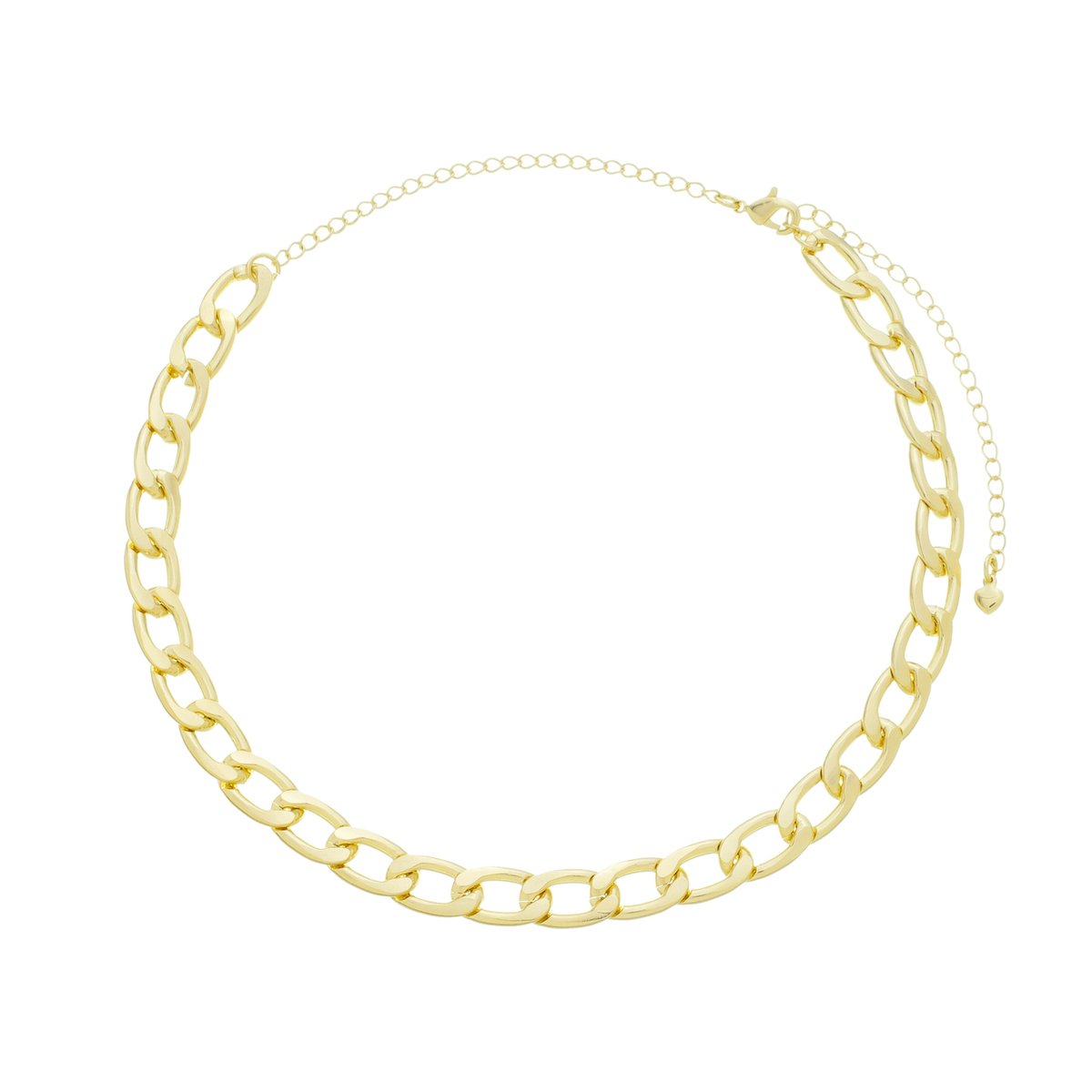 Choker Folheado a Ouro 18k Corrente Elo Groumet 8mm