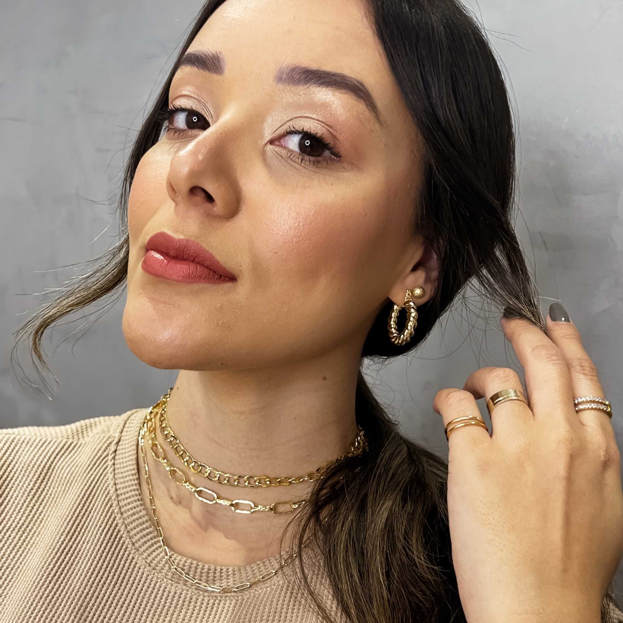 Choker Folheado a Ouro 18k Corrente Elo Groumet 8mm Ouro 18K 4
