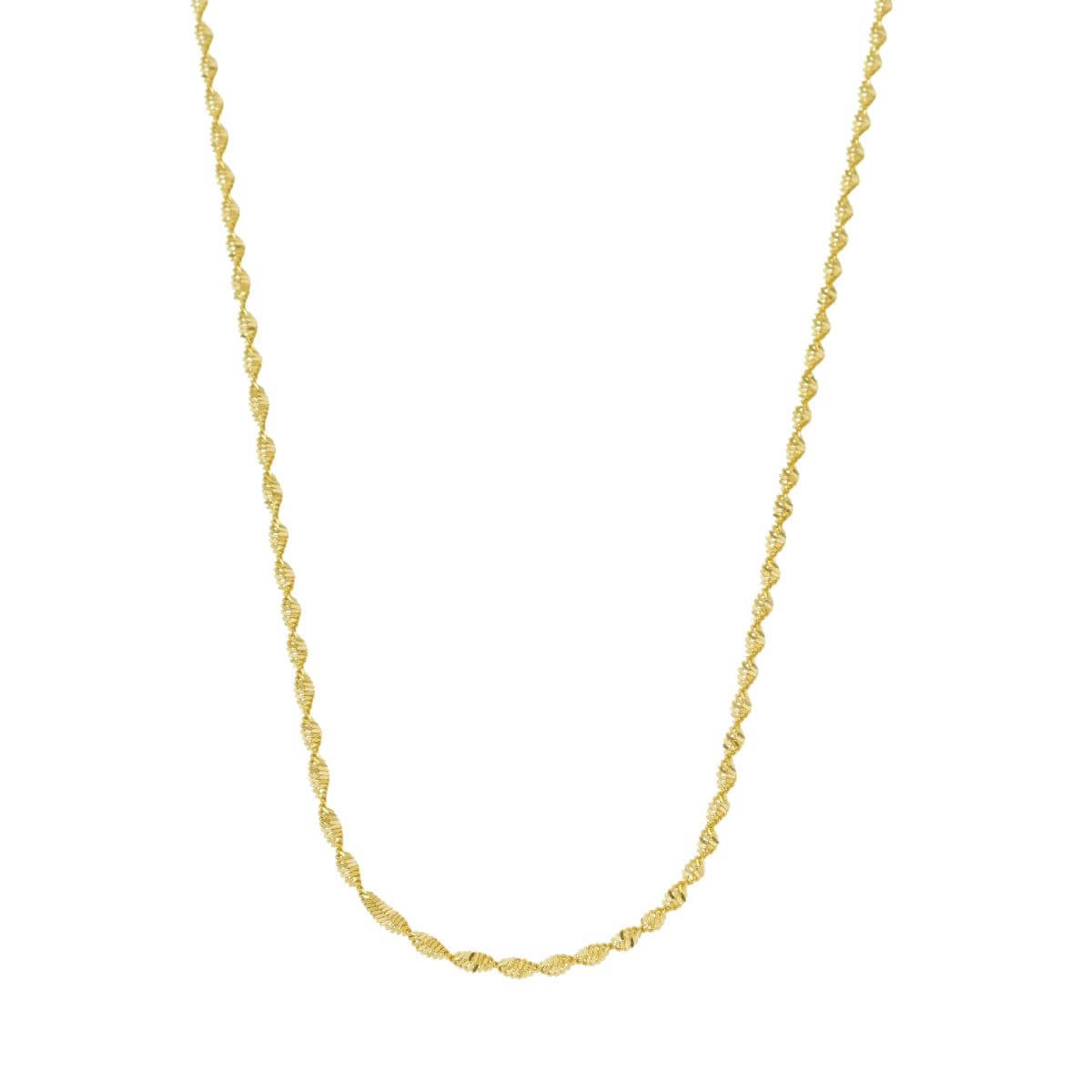 Colar Folheado a Ouro 18k Cordão Baiano Fino