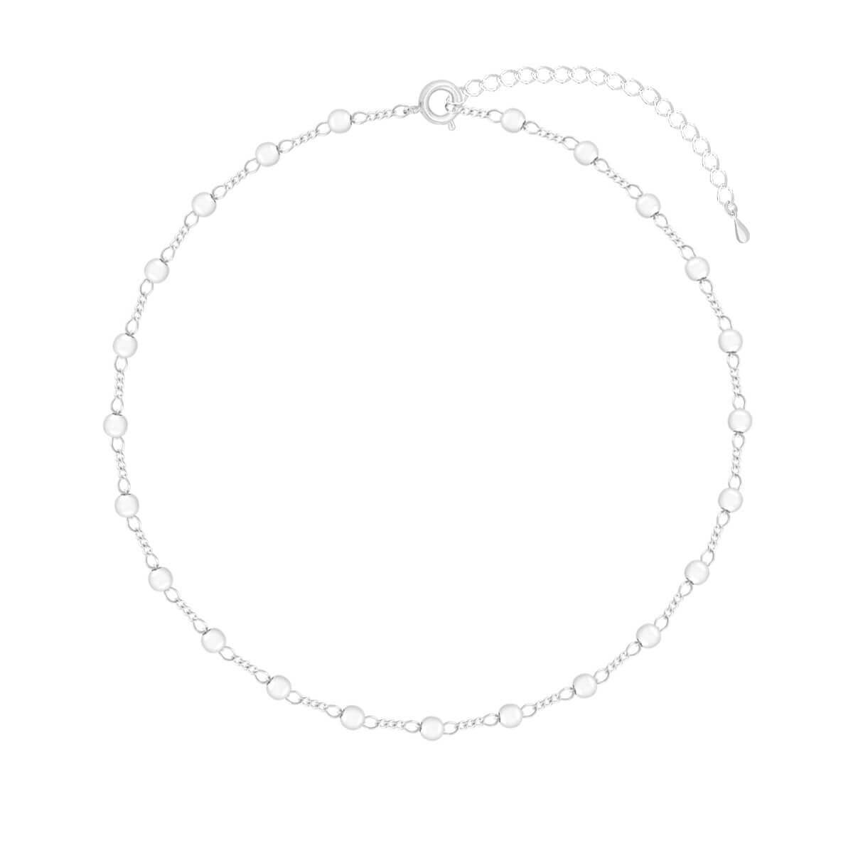 Choker Folheado a Ródio Bolinhas Pequenas