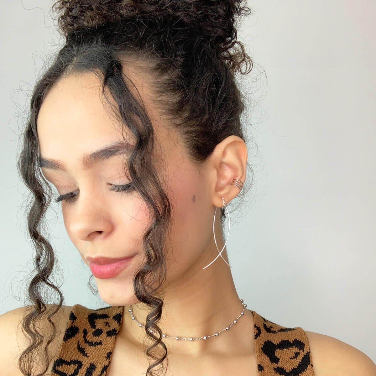 Choker Folheado a Ródio Bolinhas Pequenas Prata 3