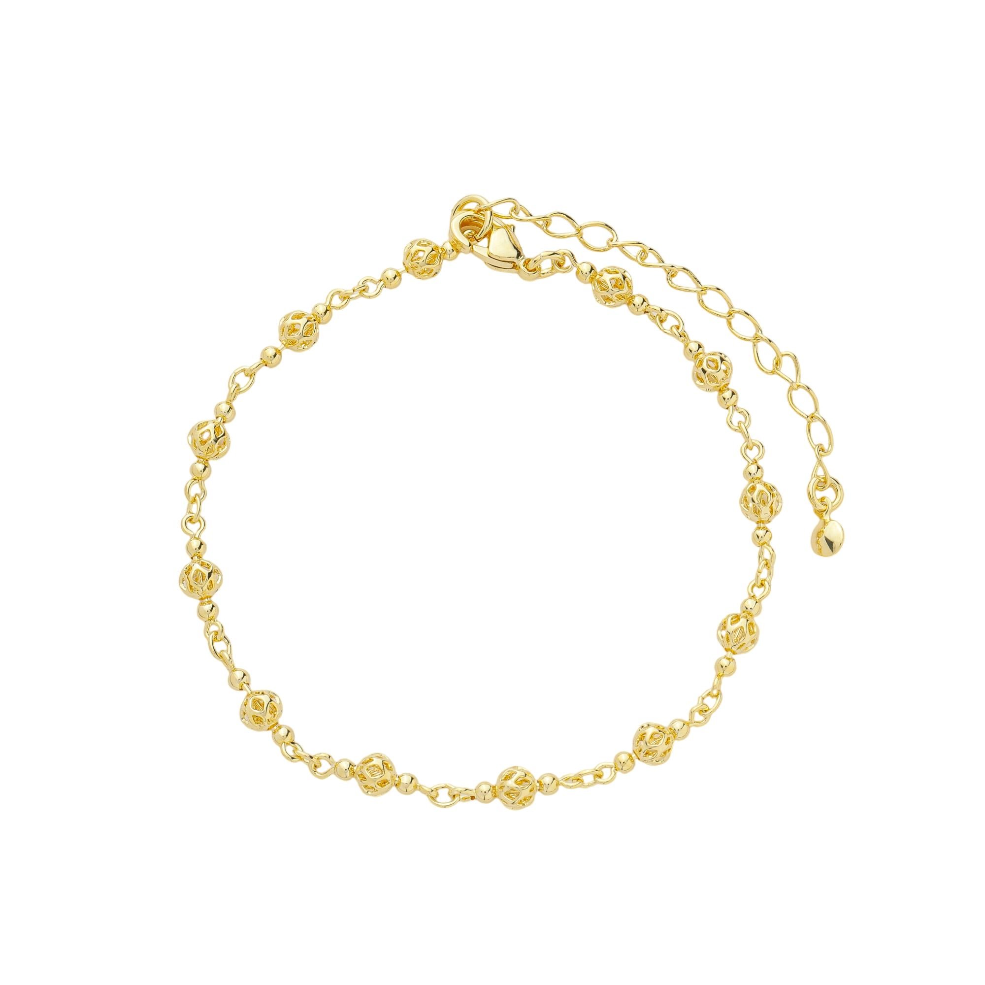 Pulseira Folheado a Ouro 18k Bolinhas e Esferas