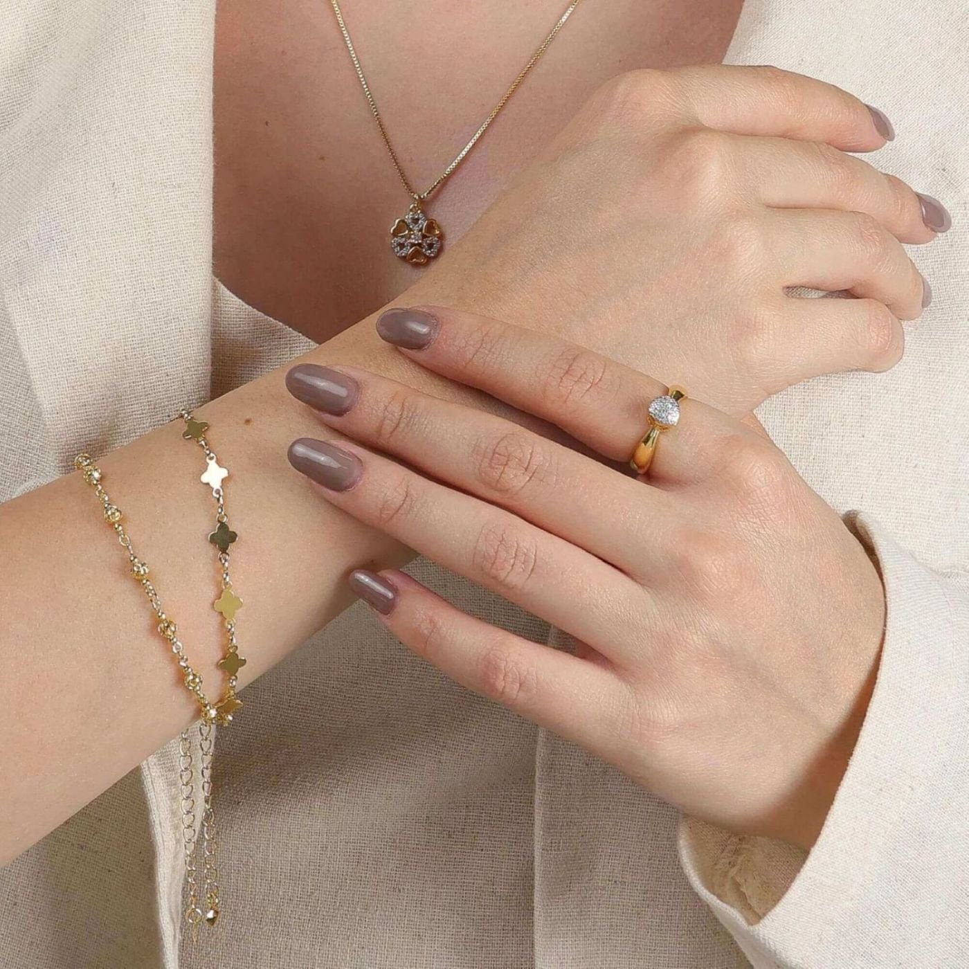 Pulseira Folheado a Ouro 18k Bolinhas e Esferas Ouro 18k 2