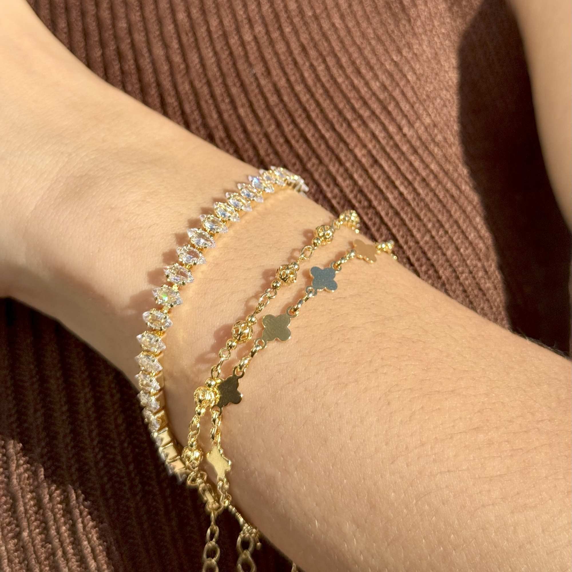 Pulseira Folheado a Ouro 18k Bolinhas e Esferas Ouro 18k 5