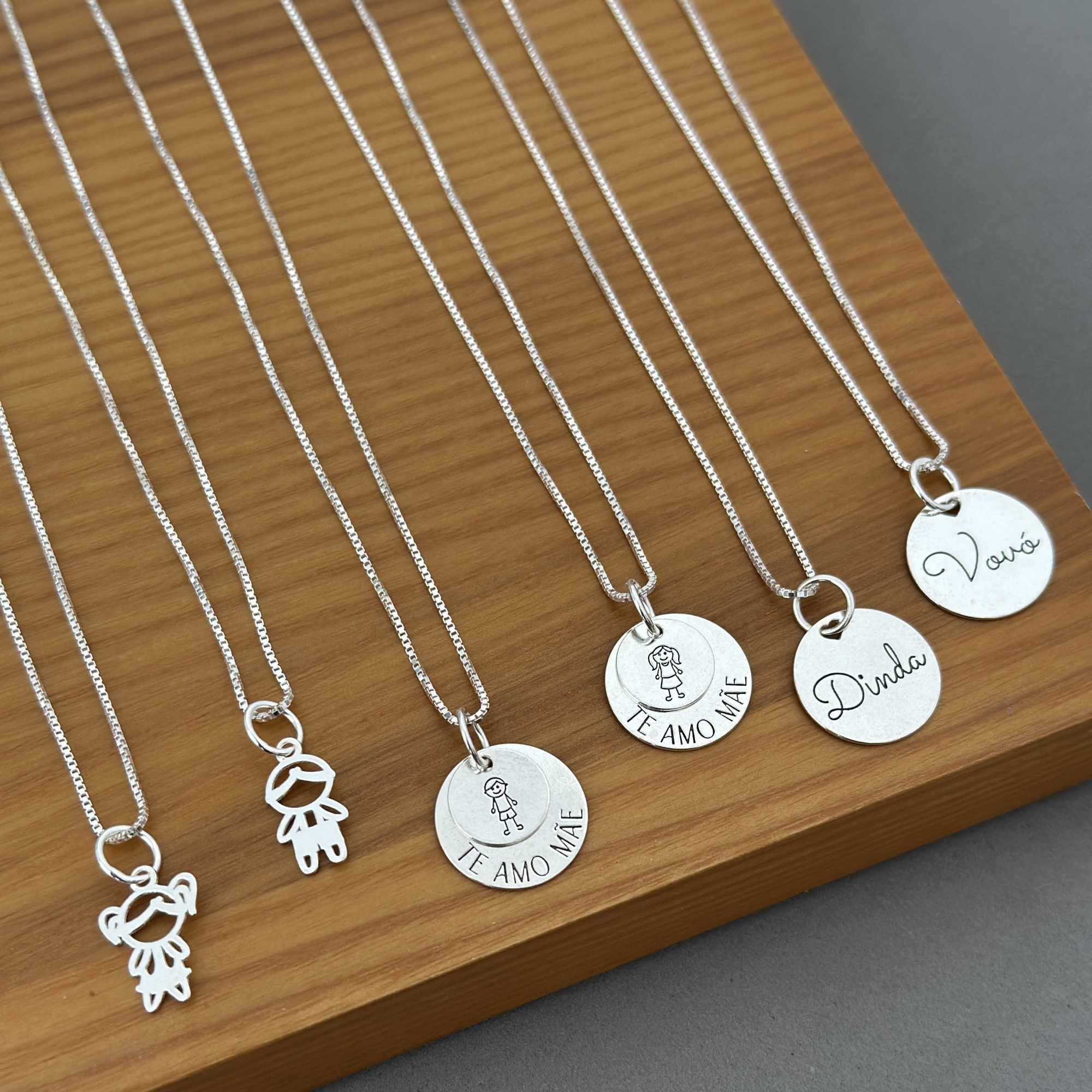 Colar Prata 925 Medalha Dinda Prata 5