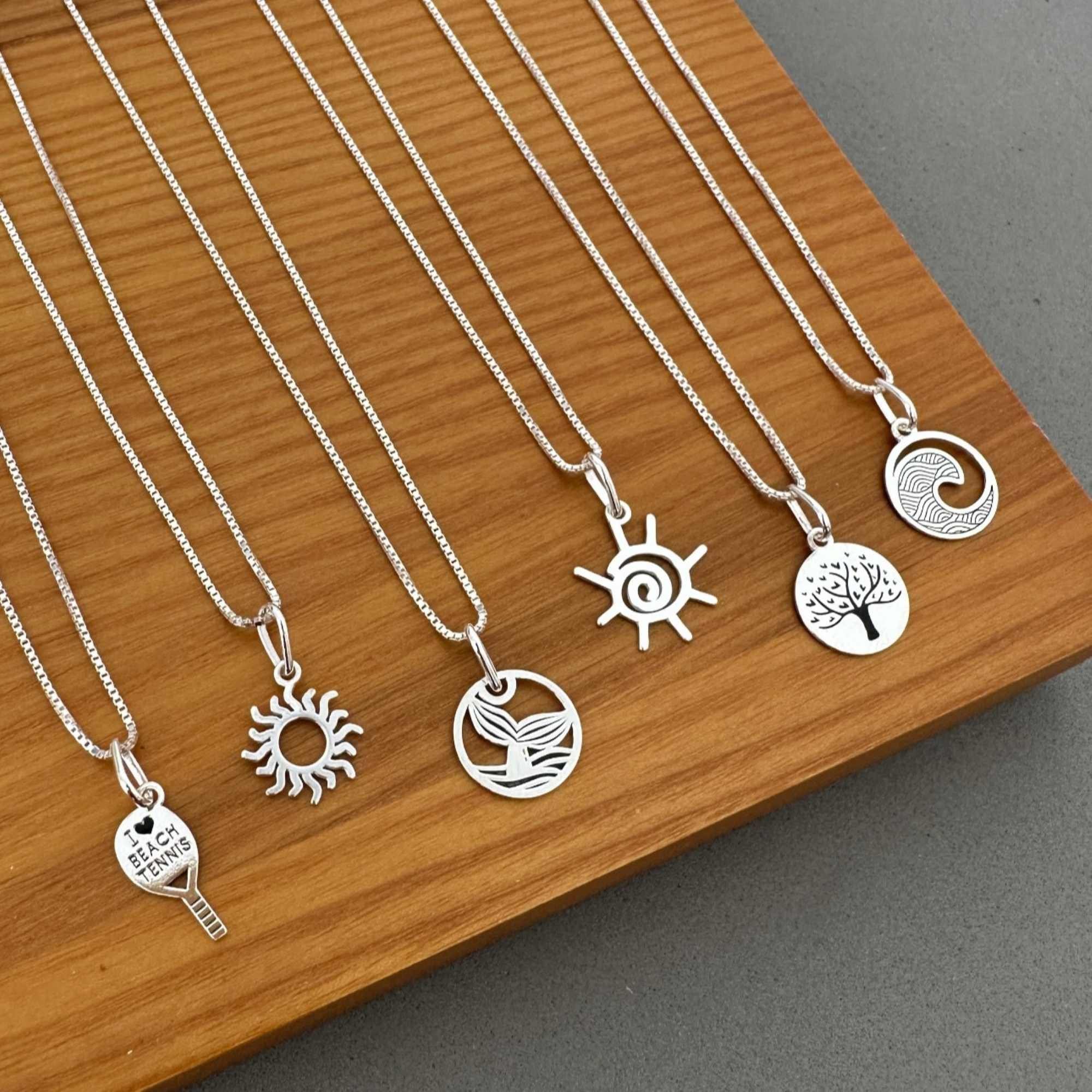 Colar Prata 925 Pingente Medalha Árvore da Vida Prata 4