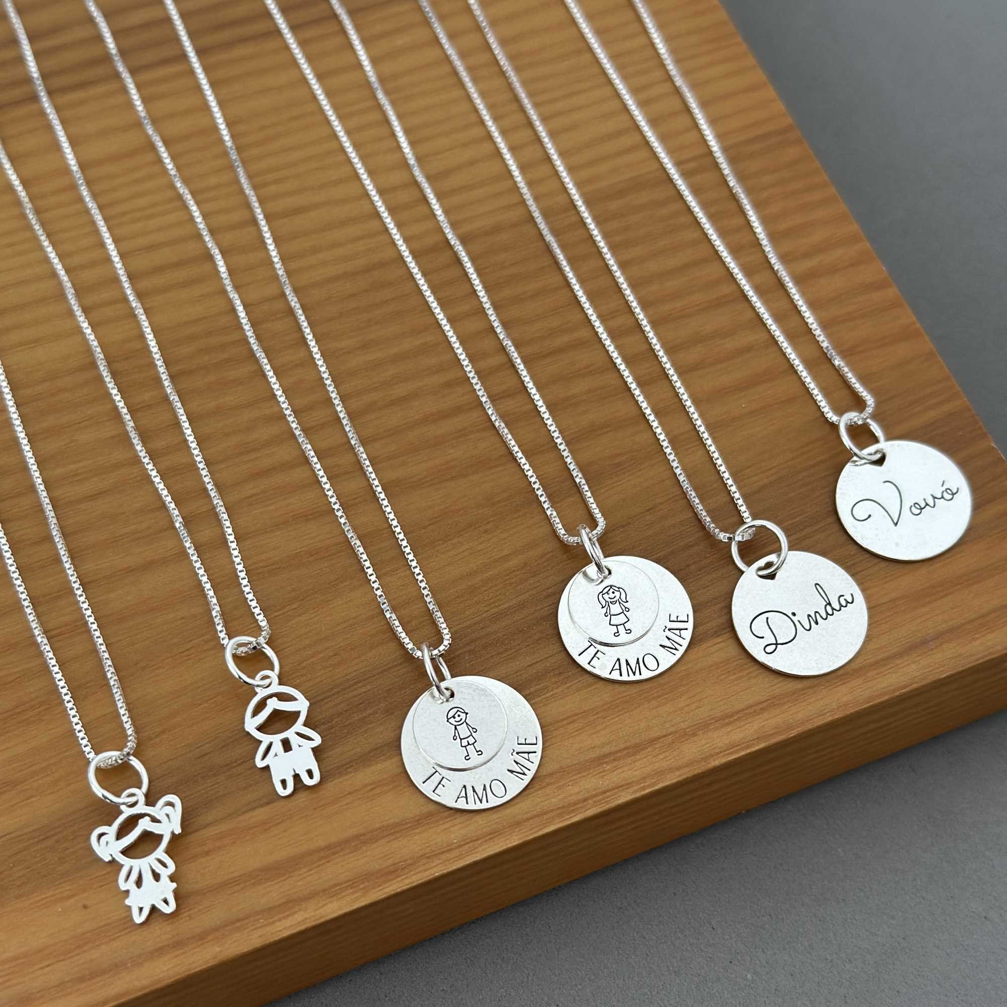 Colar Prata 925 Medalha Vovó Prata 4