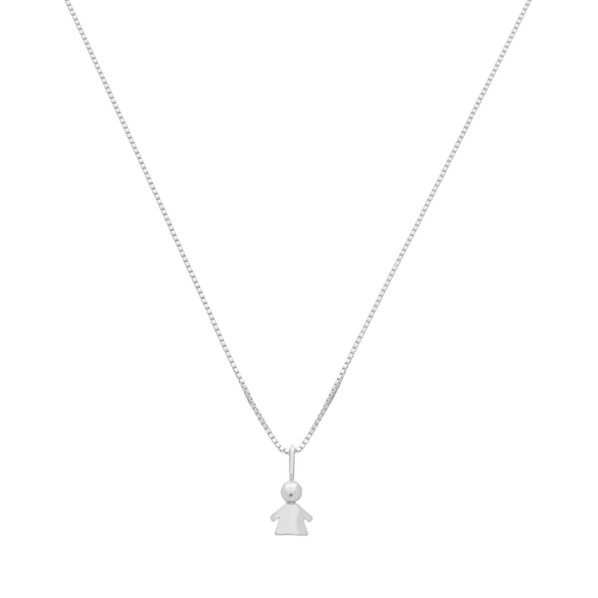Colar Prata 925 Pingente Filha Lisa PP