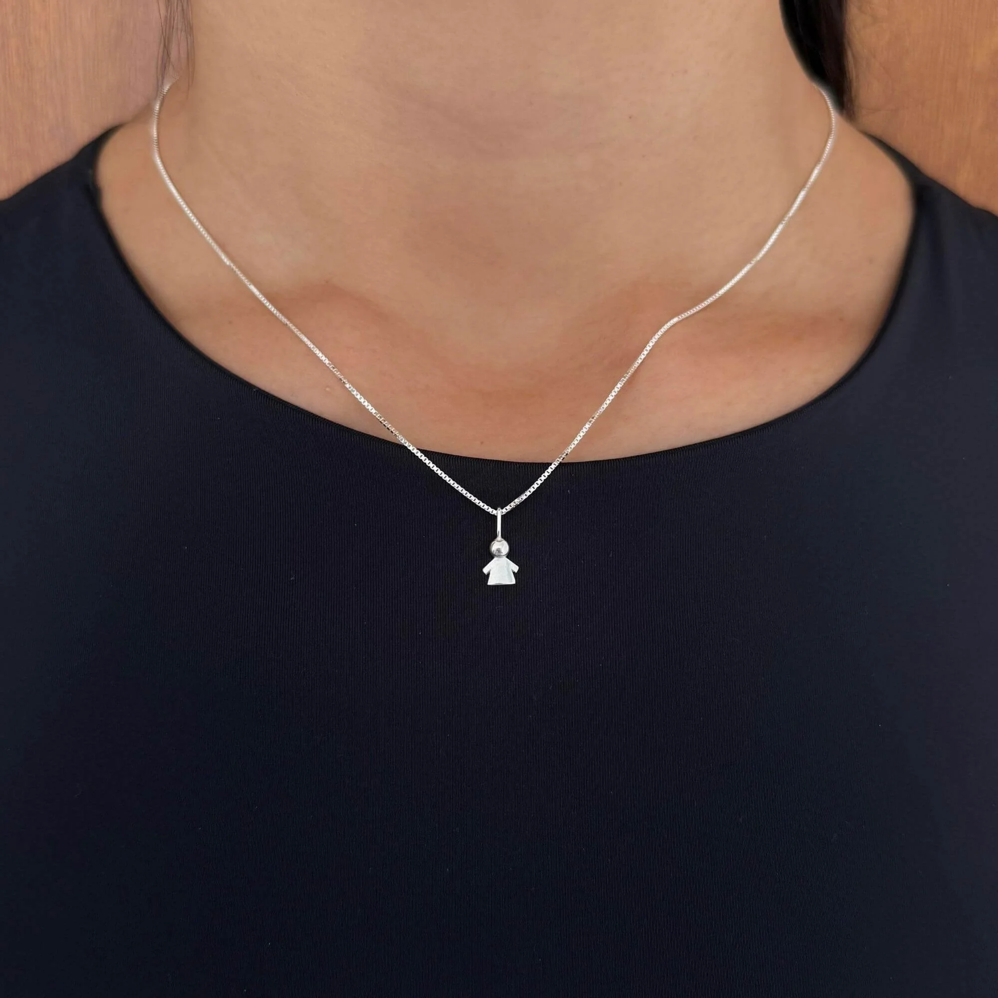Colar Prata 925 Pingente Filha Lisa PP Prata 2