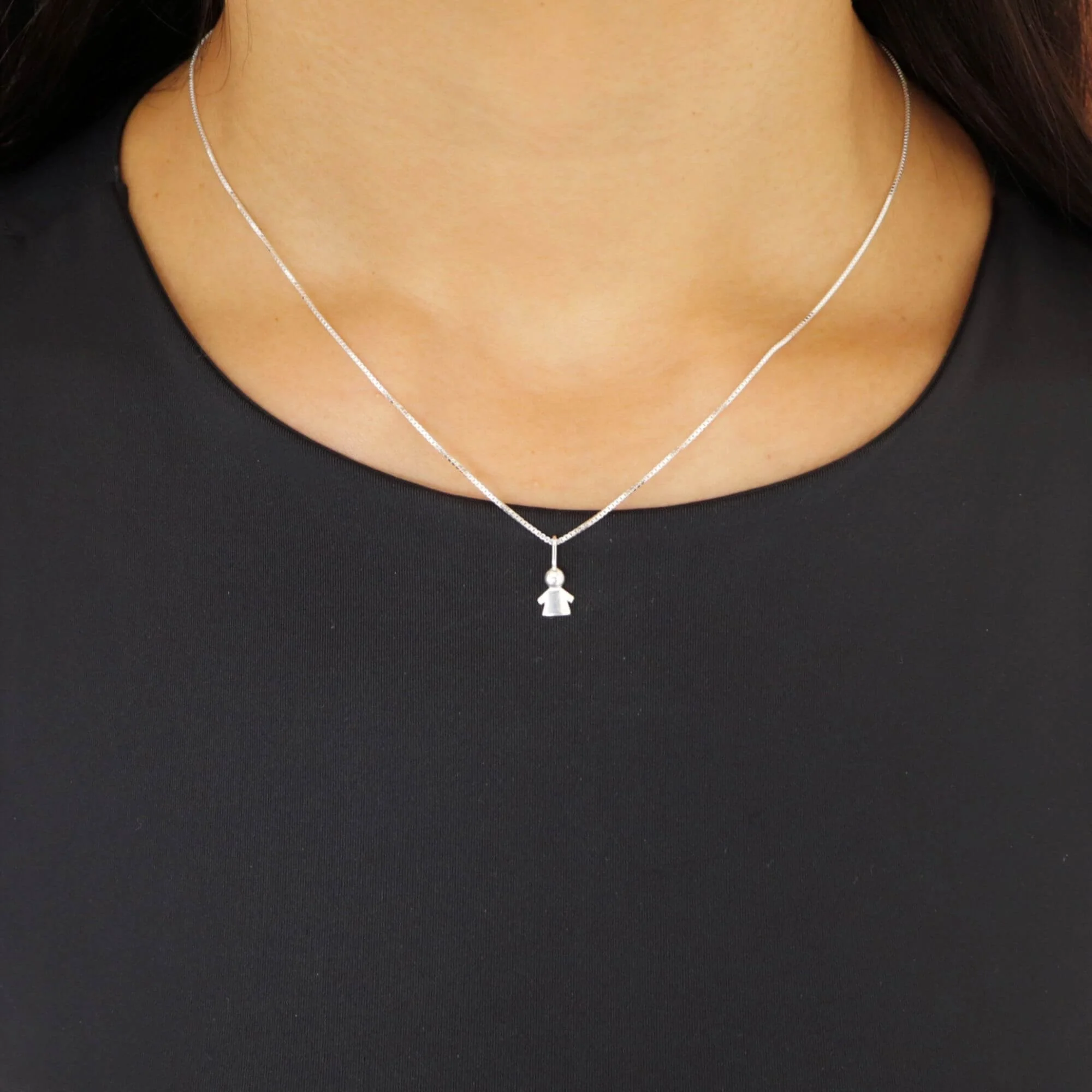 Colar Prata 925 Pingente Filha Lisa PP Prata 3