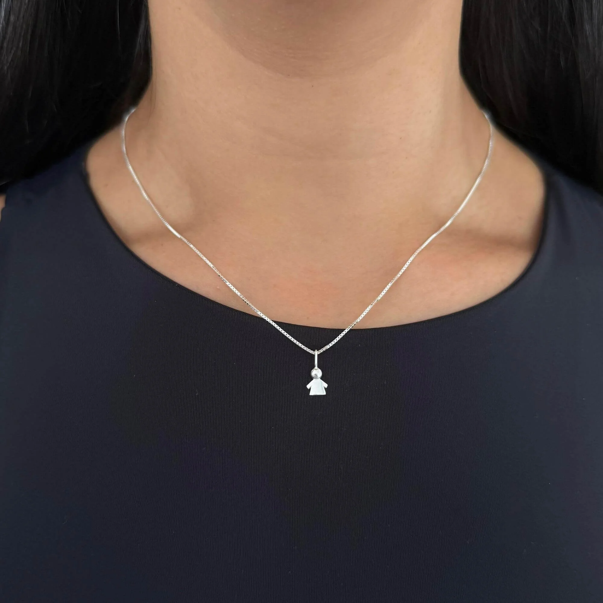 Colar Prata 925 Pingente Filha Lisa PP Prata 5