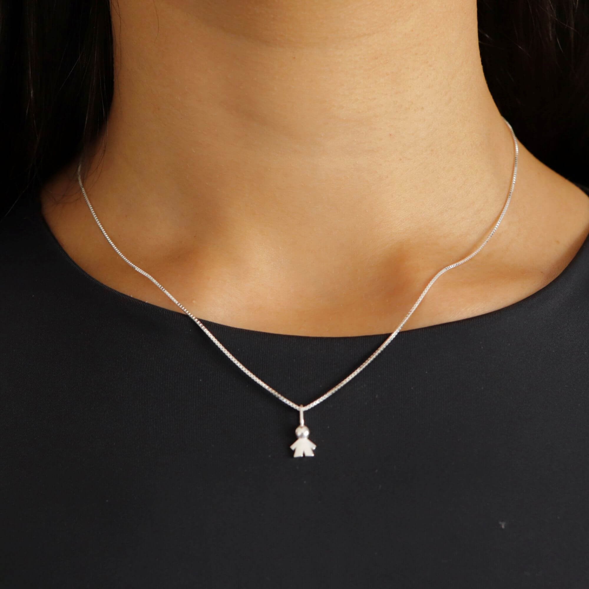 Colar Prata 925 Pingente Filho Lisa PP Prata 2