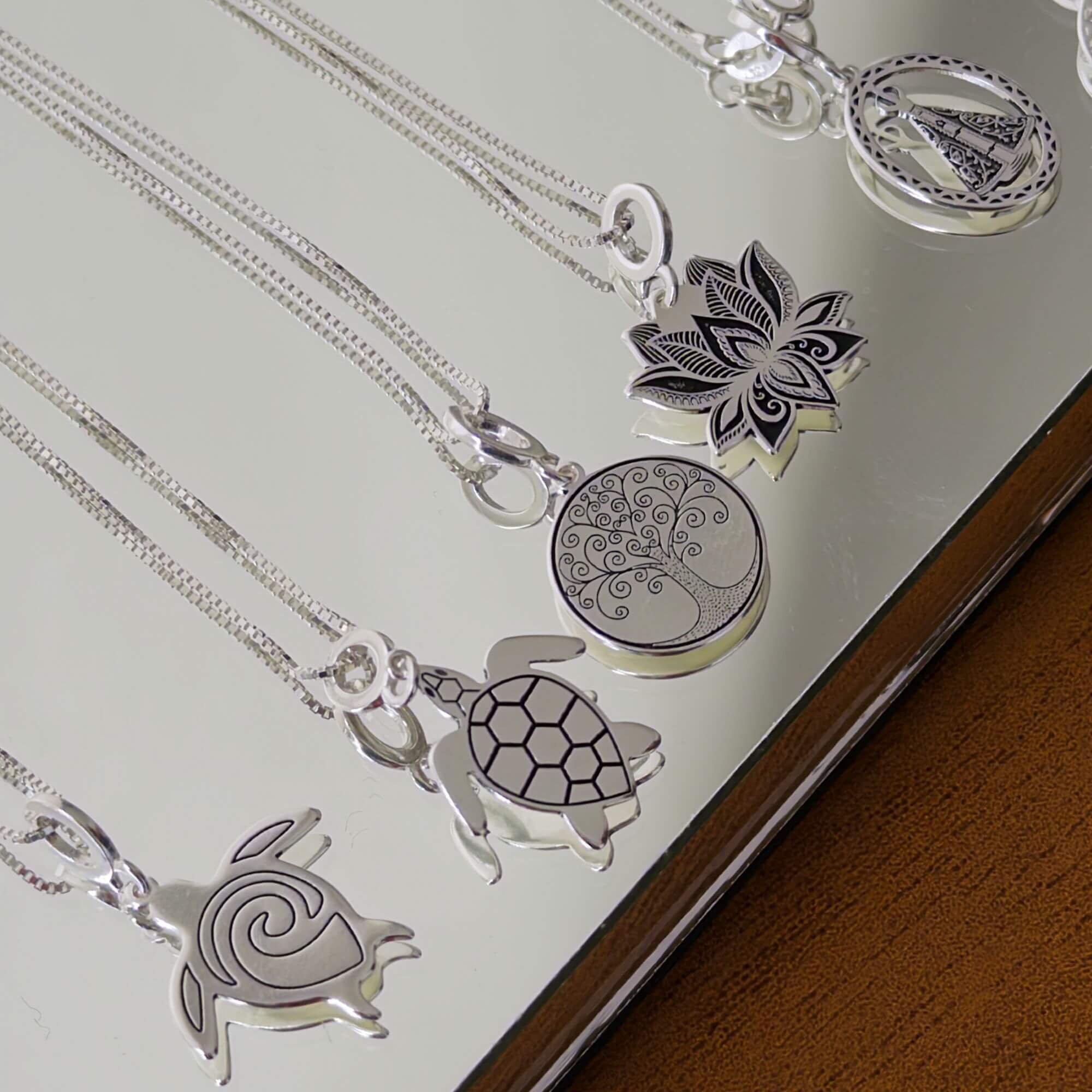 Colar Prata 925 Medalha Árvore da Vida Detalhes G Prata 3