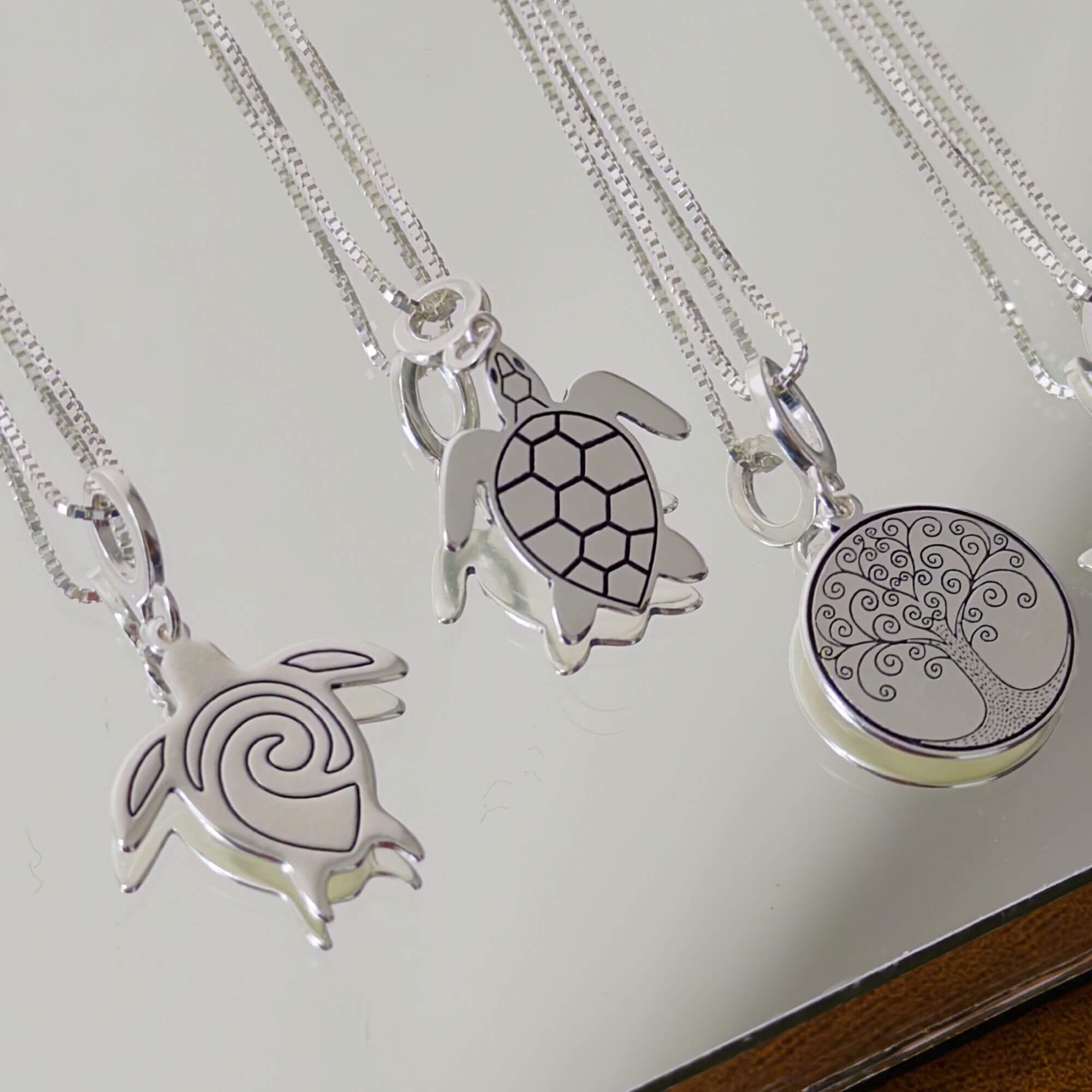 Pingente Prata 925 Tartaruga do Mar Detalhes Prata 2