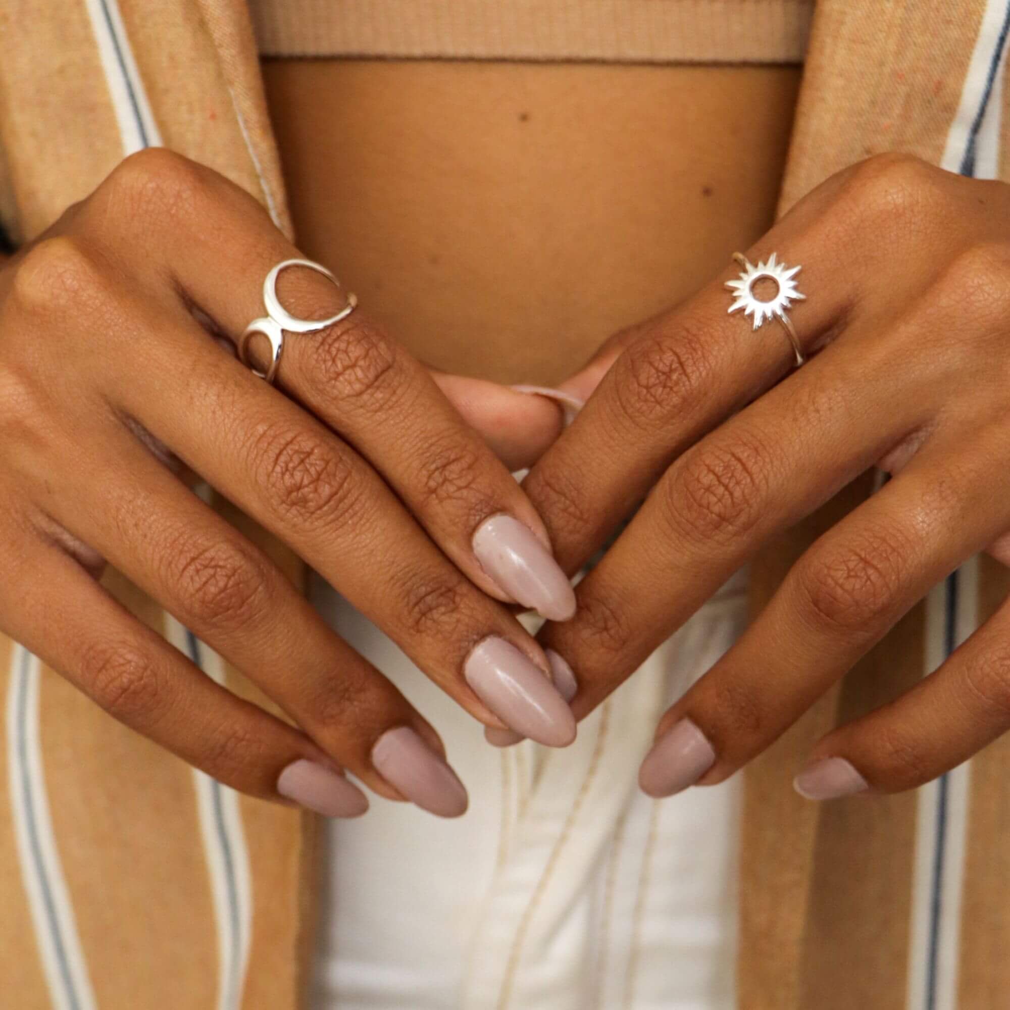 Anel Prata 925 Orgânico Pontas Vazadas Detalhe Fino Prata 925 2