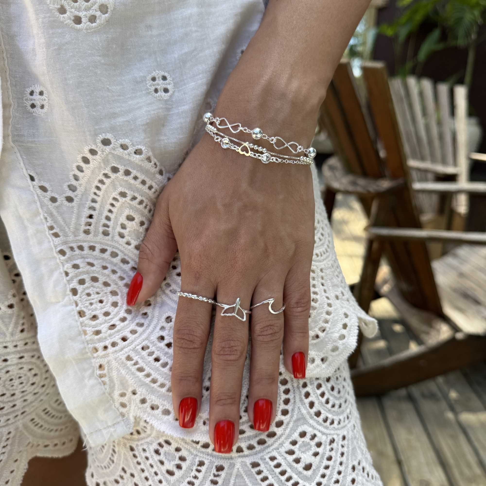 Anel Prata 925 Rabo de Baleia Vazado Prata 925 4