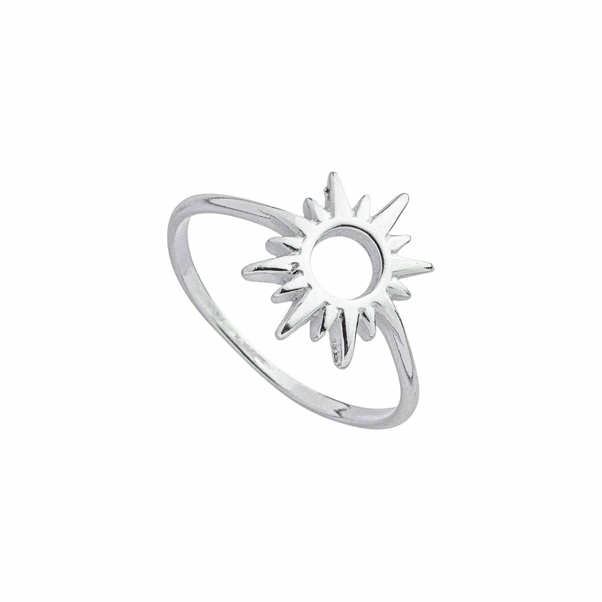 Anel Prata 925 Sol Detalhes