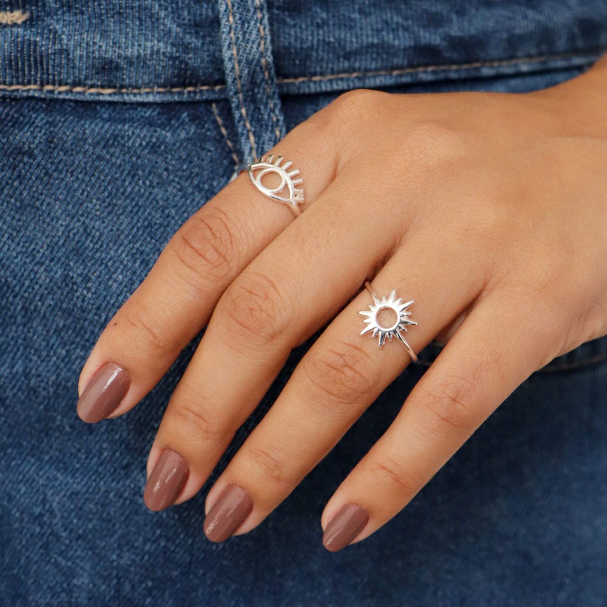 Anel Prata 925 Sol Detalhes Prata 925 5