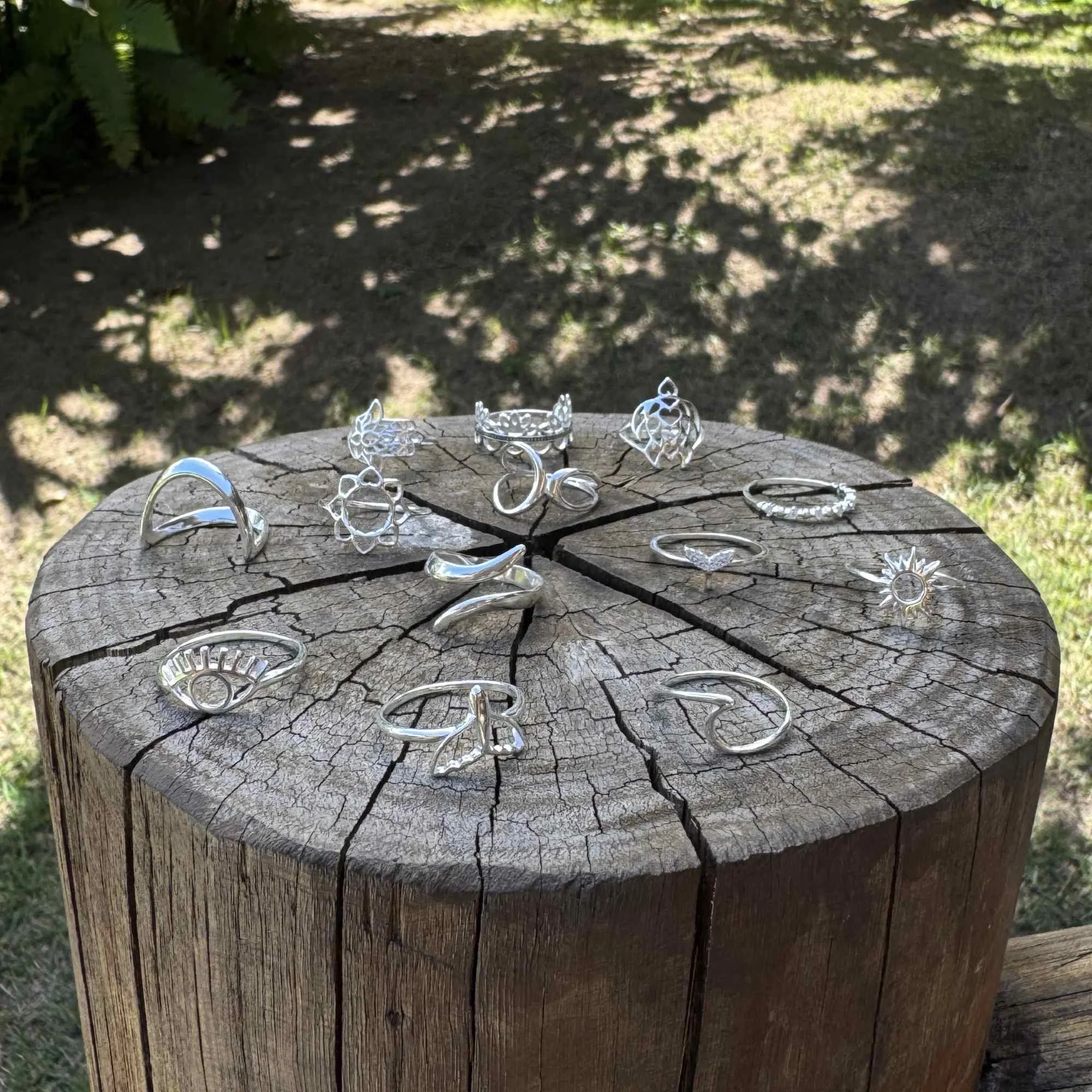 Anel Prata 925 Flor Pétalas de Coração Prata 925 5