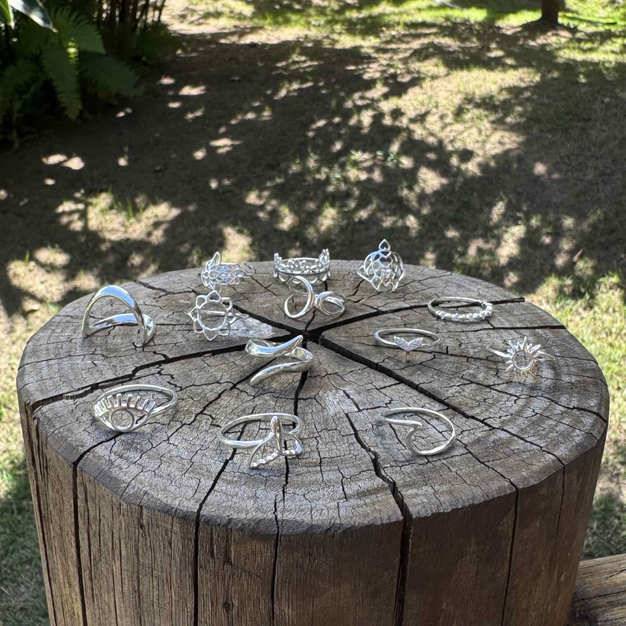 Anel Prata 925 Flor de Lótus e Coroa Prata 925 5