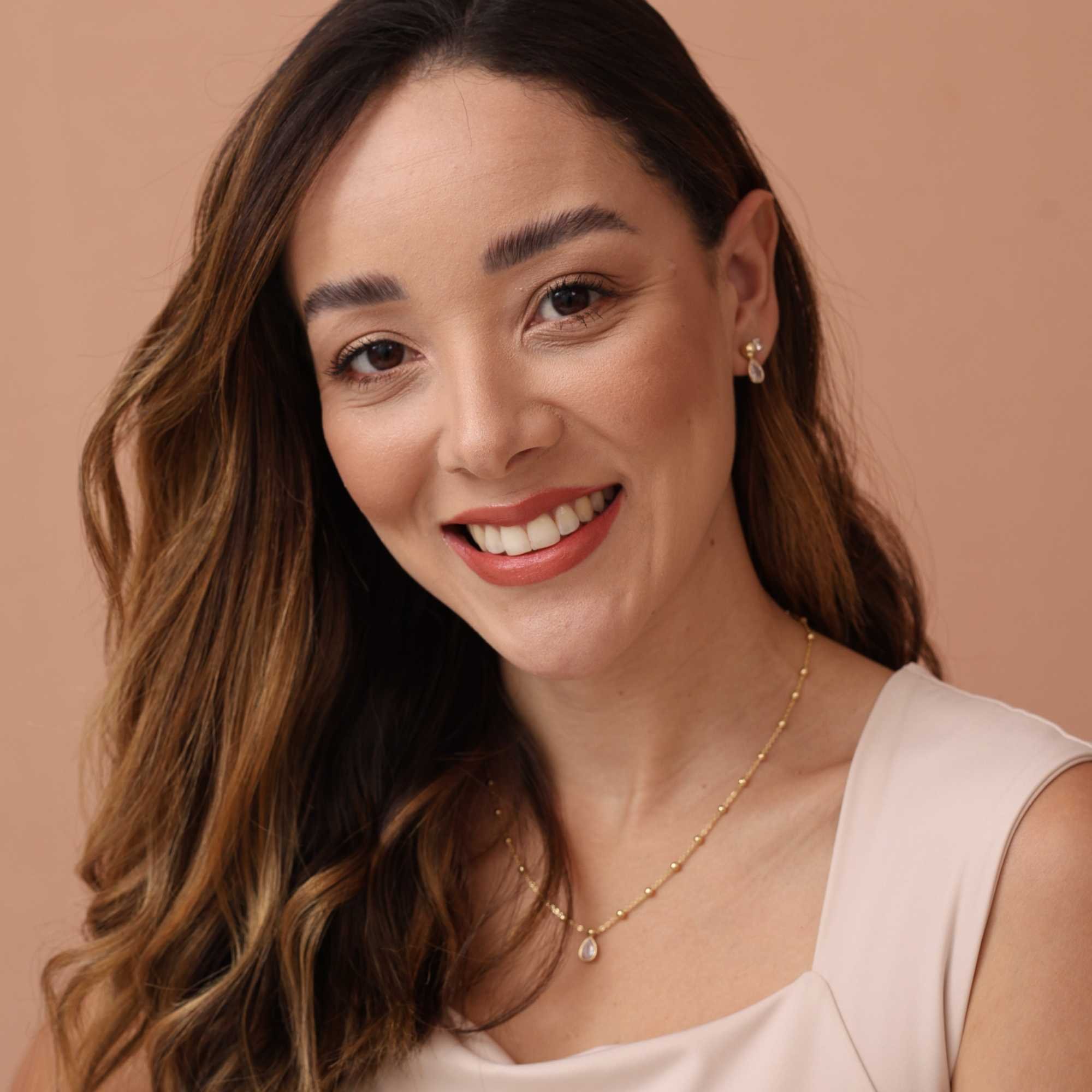 Brinco Folheado a Ouro 18k Bolinha e Zircônia Gota G Dourado 3