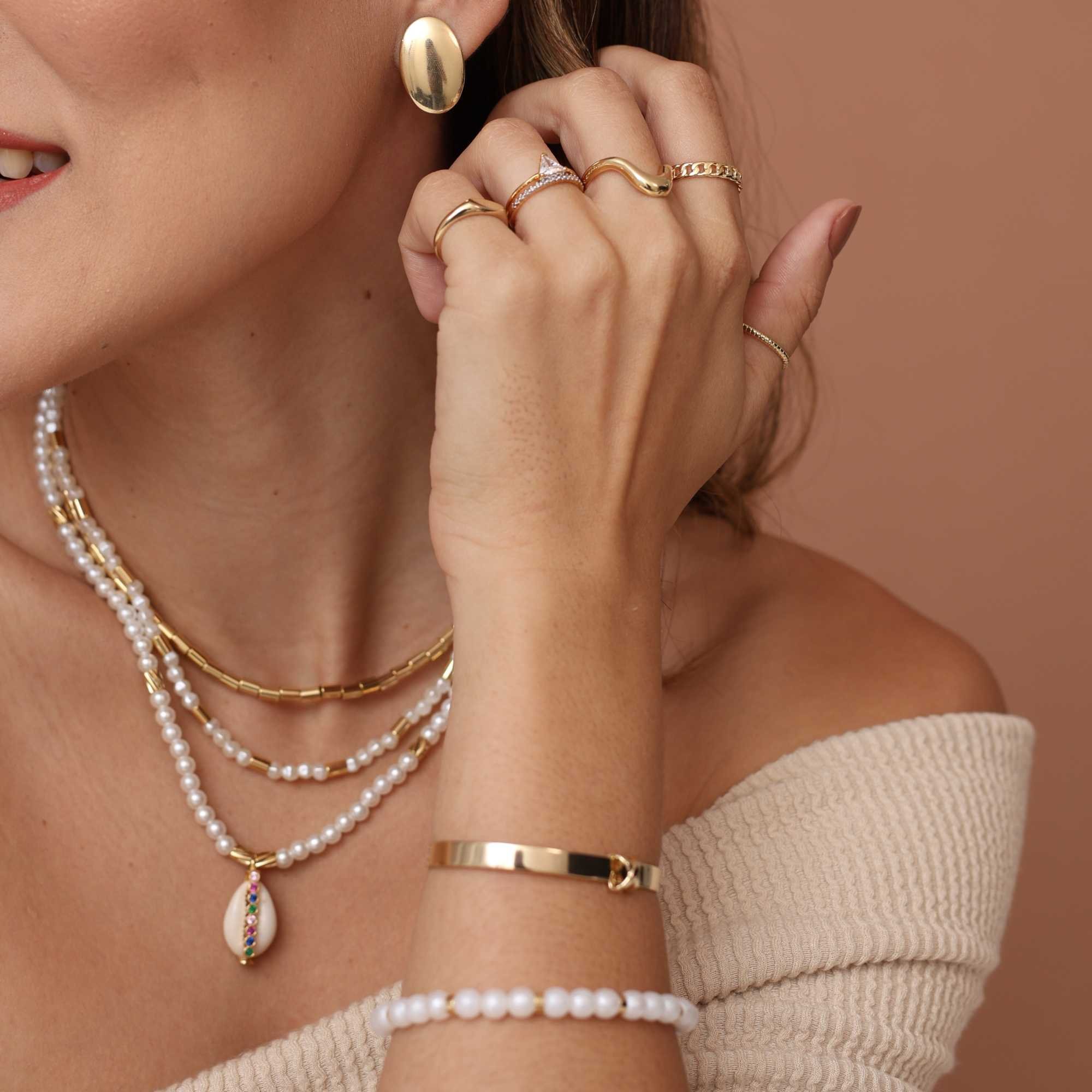 Choker Folheado a Ouro 18k Canutilhos Dourado 2