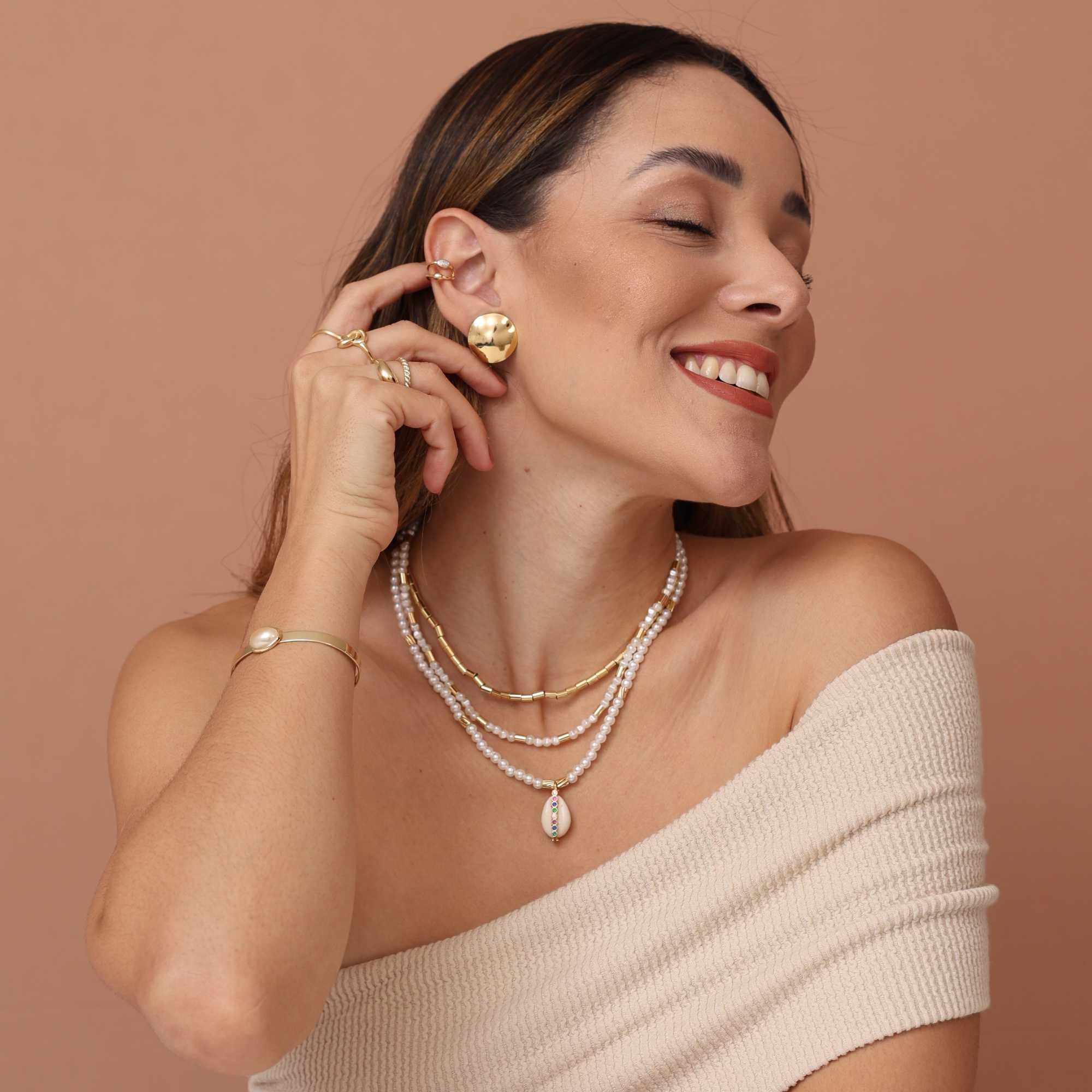 Choker Folheado a Ouro 18k Canutilhos Dourado 3