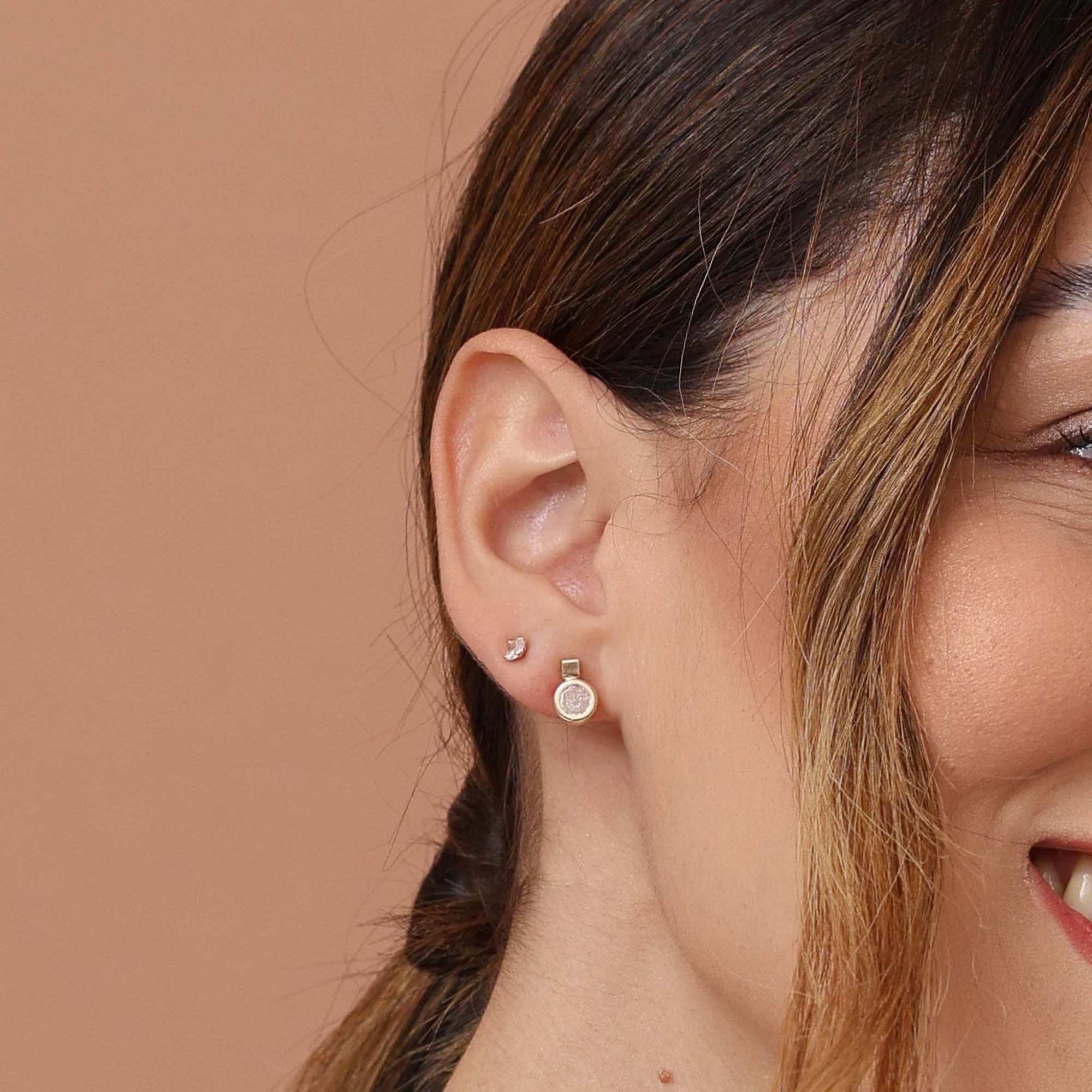 Conjunto Folheado a Ouro 18k Duplo Ponto de Luz Dourado 2