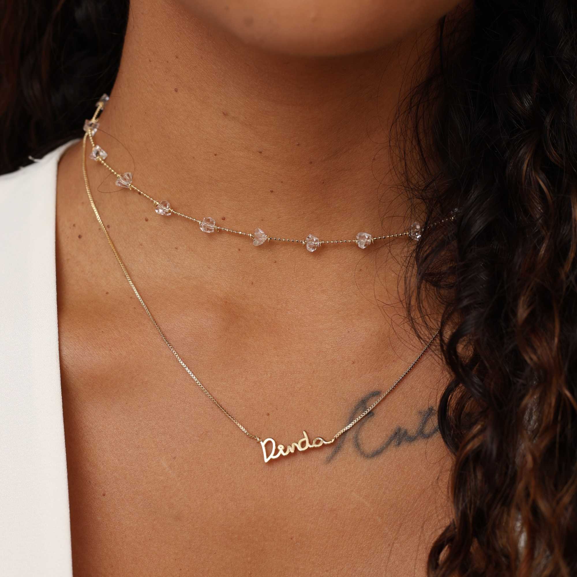 Colar Folheado a Ouro 18k Dinda Dourado 4