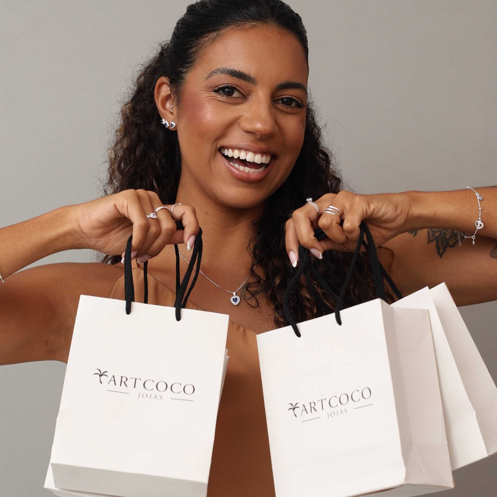 Kit Brinco Prata 925 Geométrico Ponto de Luz, Quadrado e Triângulo Zircônia Azul Prata 4