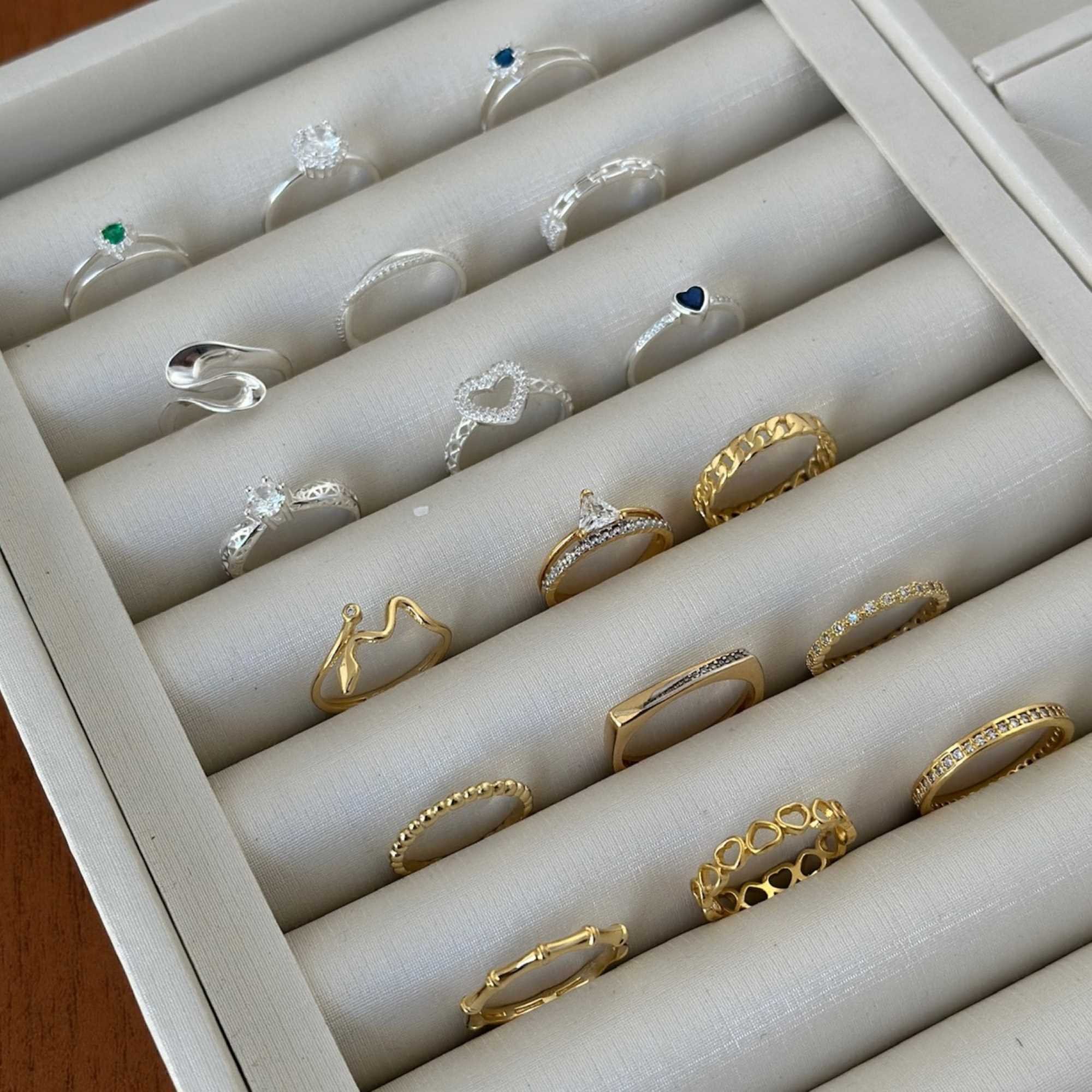 Anel Prata 925 Solitário Flor Cravejada Zircônia Azul Aro Duplo Prata 7