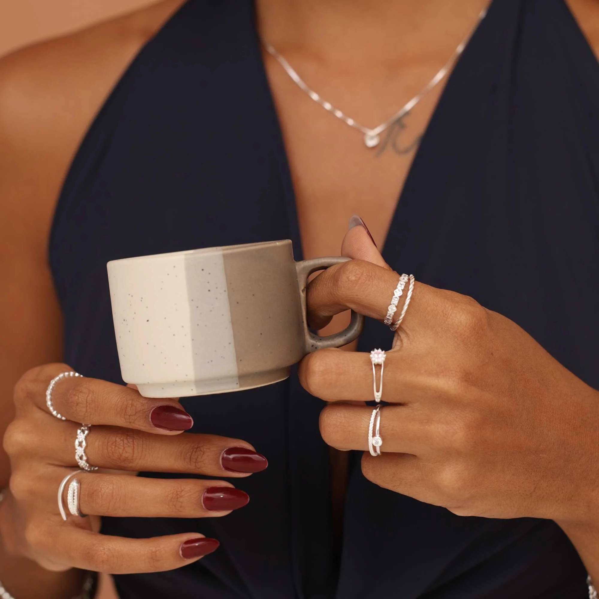 Anel Prata 925 Solitário Flor Cravejada Zircônia Rosa Claro Aro Duplo Prata 5