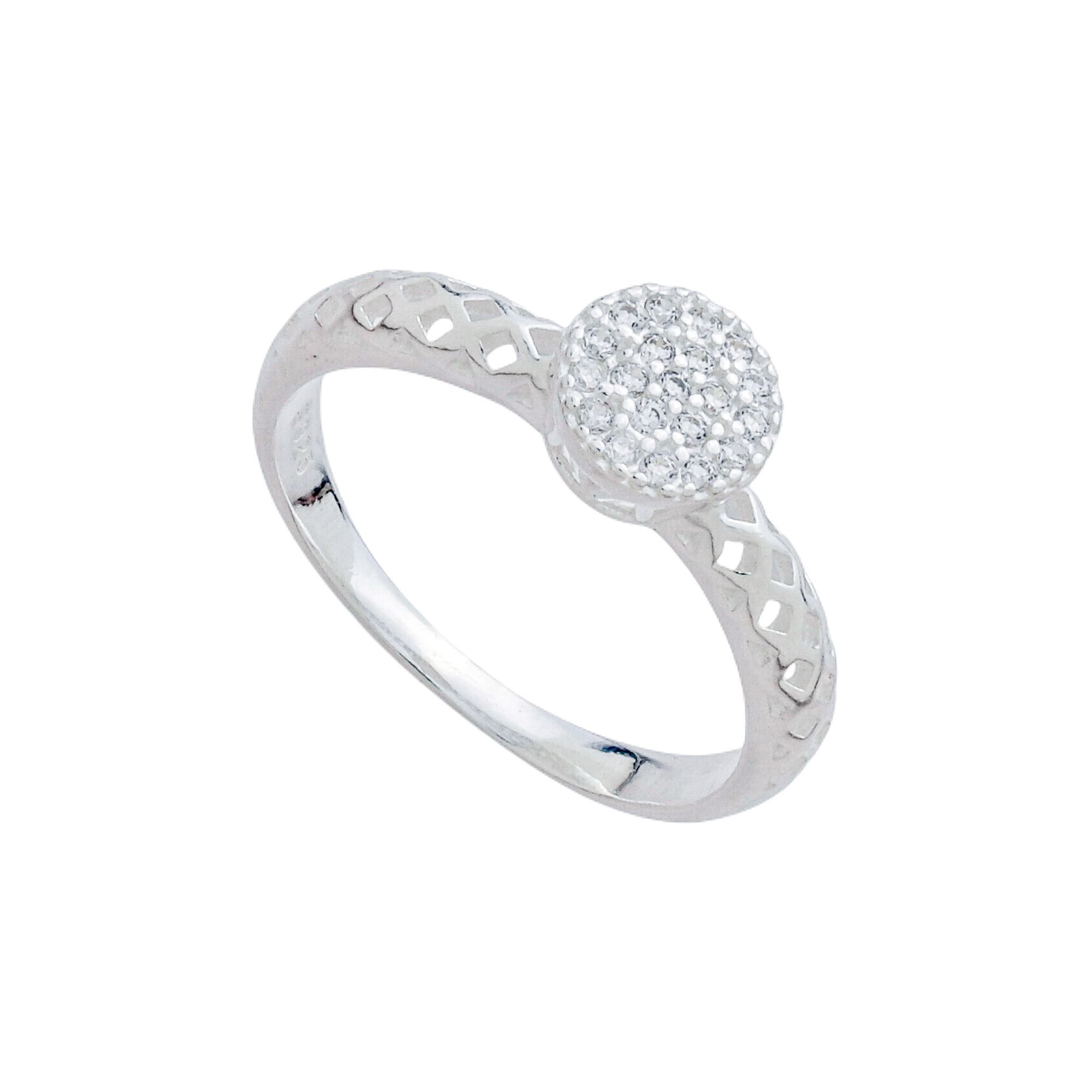 Anel Prata 925 Chuveirinho Detalhes Vazados