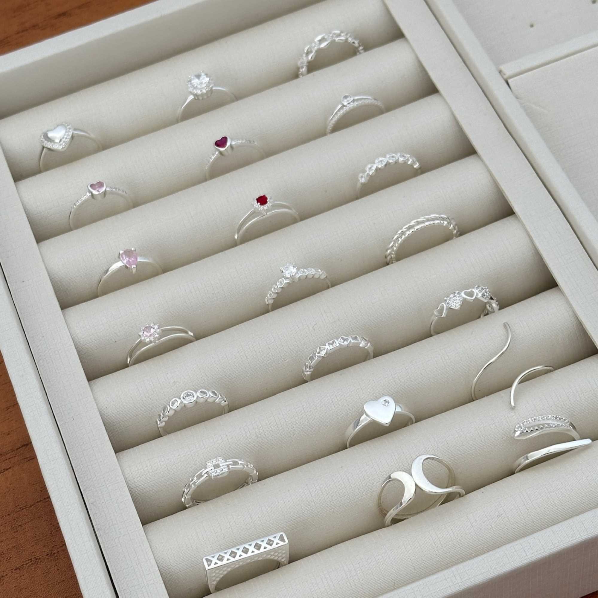 Anel Prata 925 Pontos de Luz Conectados Prata 2