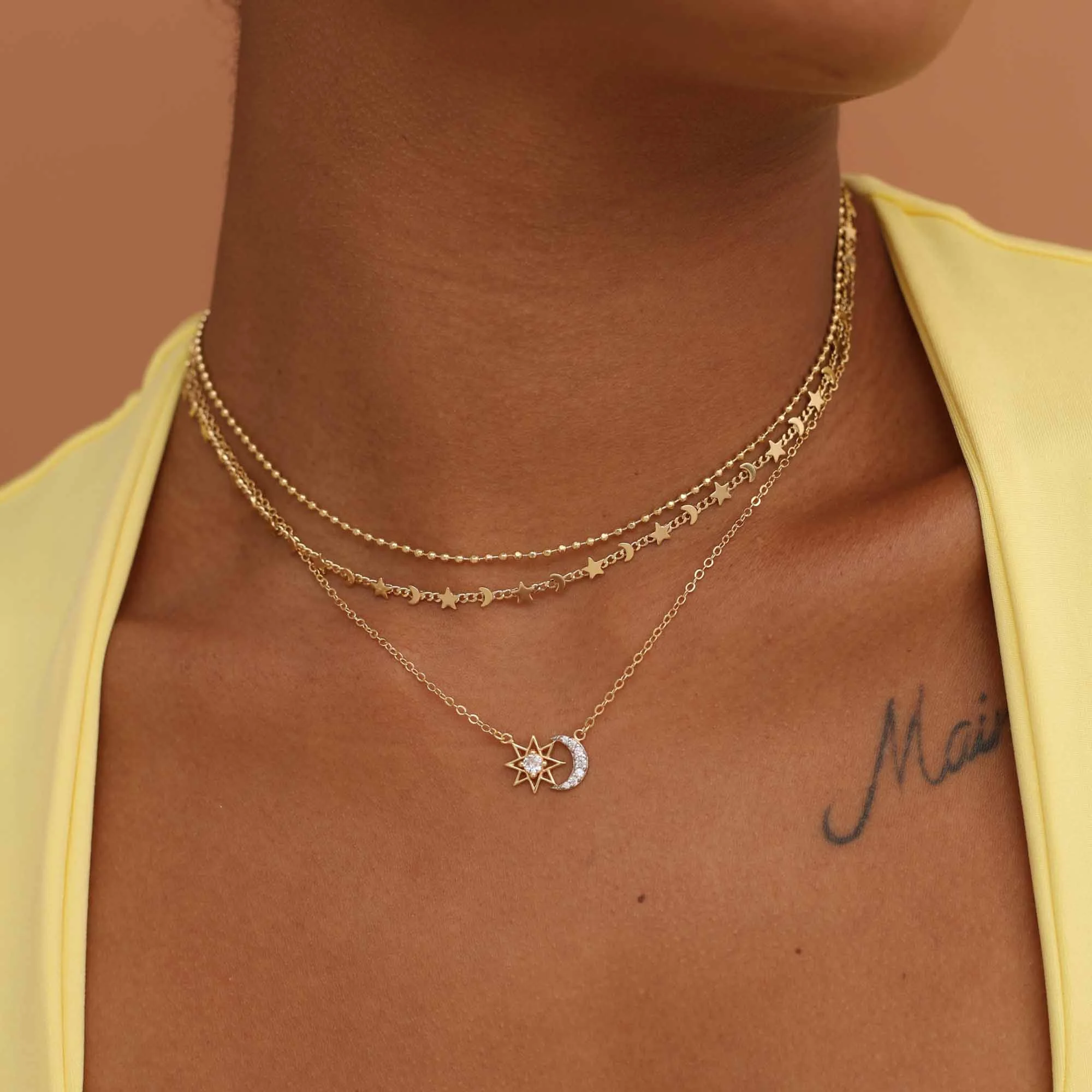 Gargantilha Folheado a Ouro 18k Corrente Bolinhas 2mm Dourado 3