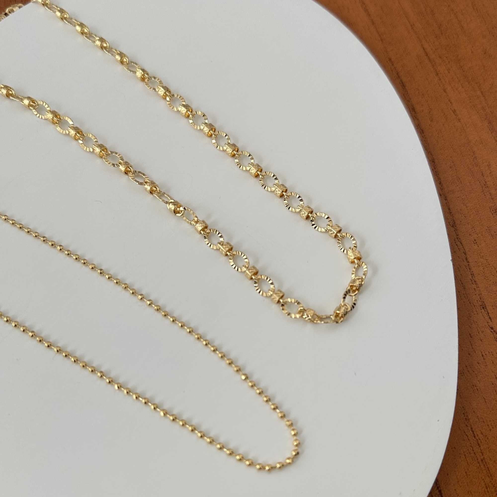 Gargantilha Folheado a Ouro 18k Corrente Bolinhas 2mm Dourado 4