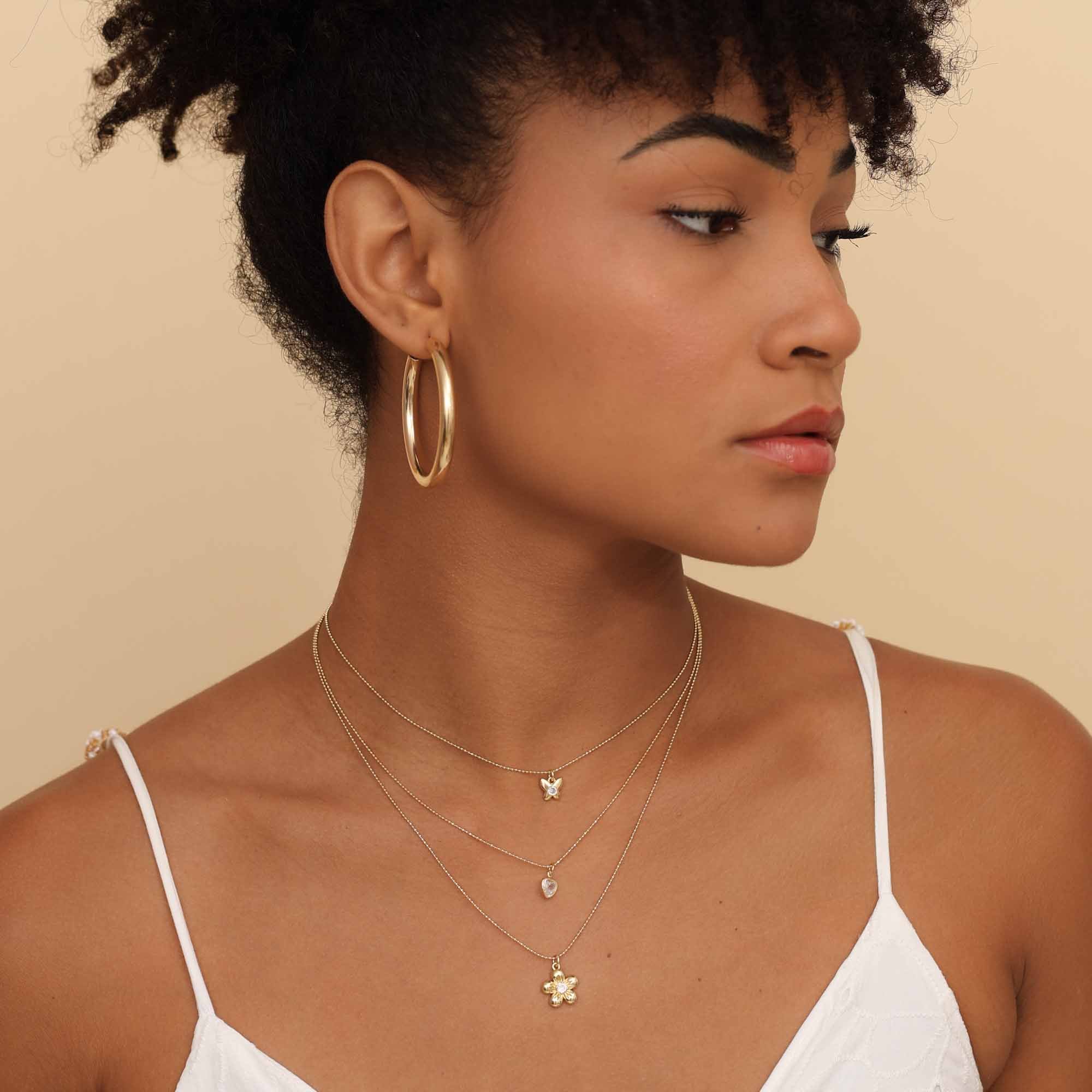 Argola Folheado a Ouro 18k Tubo Aro Liso GG 4cm Dourado 5