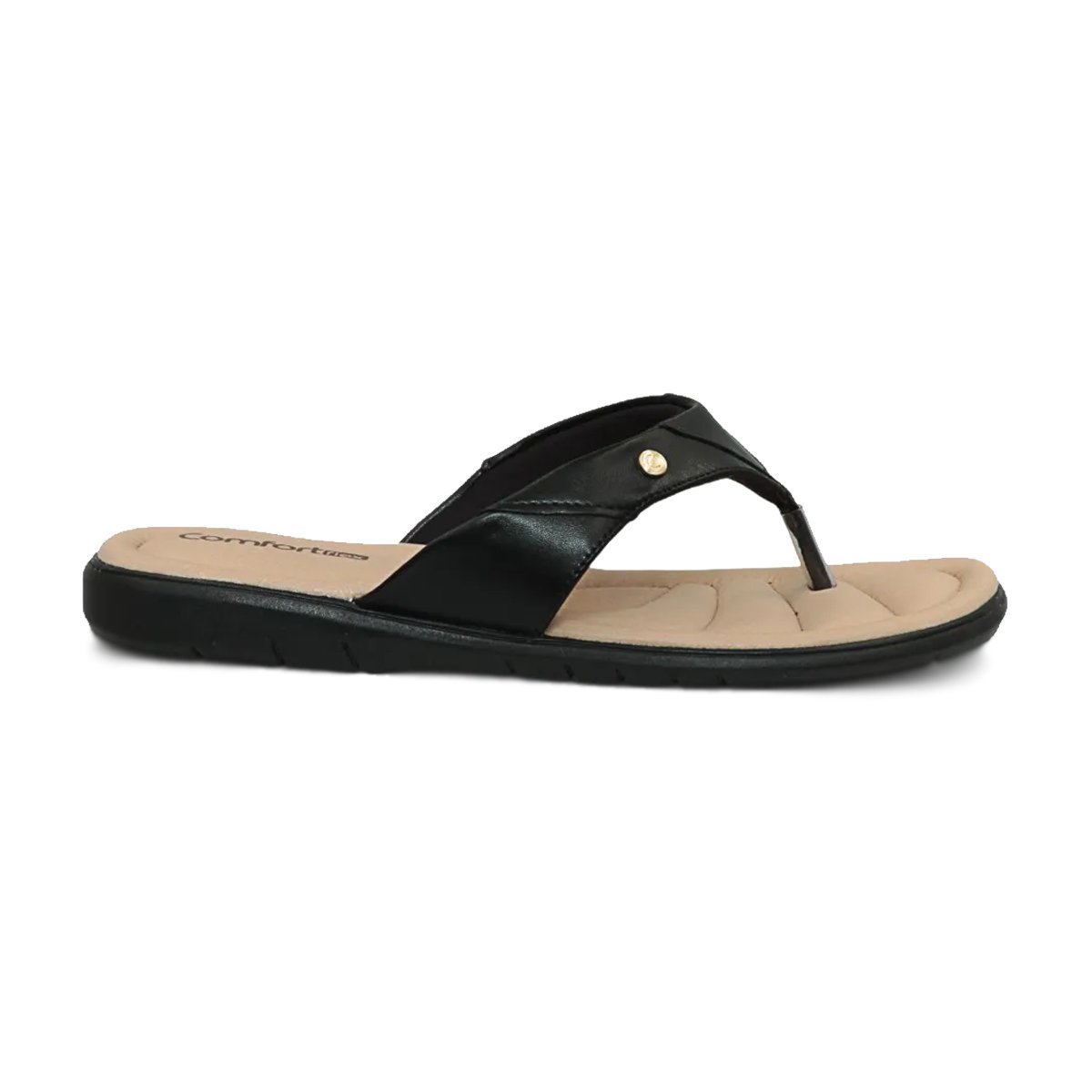 Chinelo Comfort Flex Casual Feminino Ramarim Preto