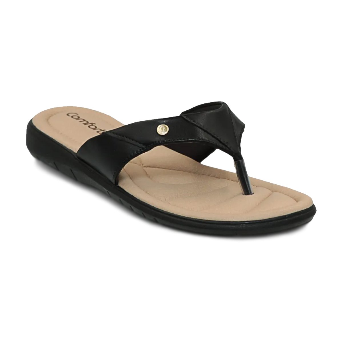 Chinelo Comfort Flex Casual Feminino Ramarim Preto 2
