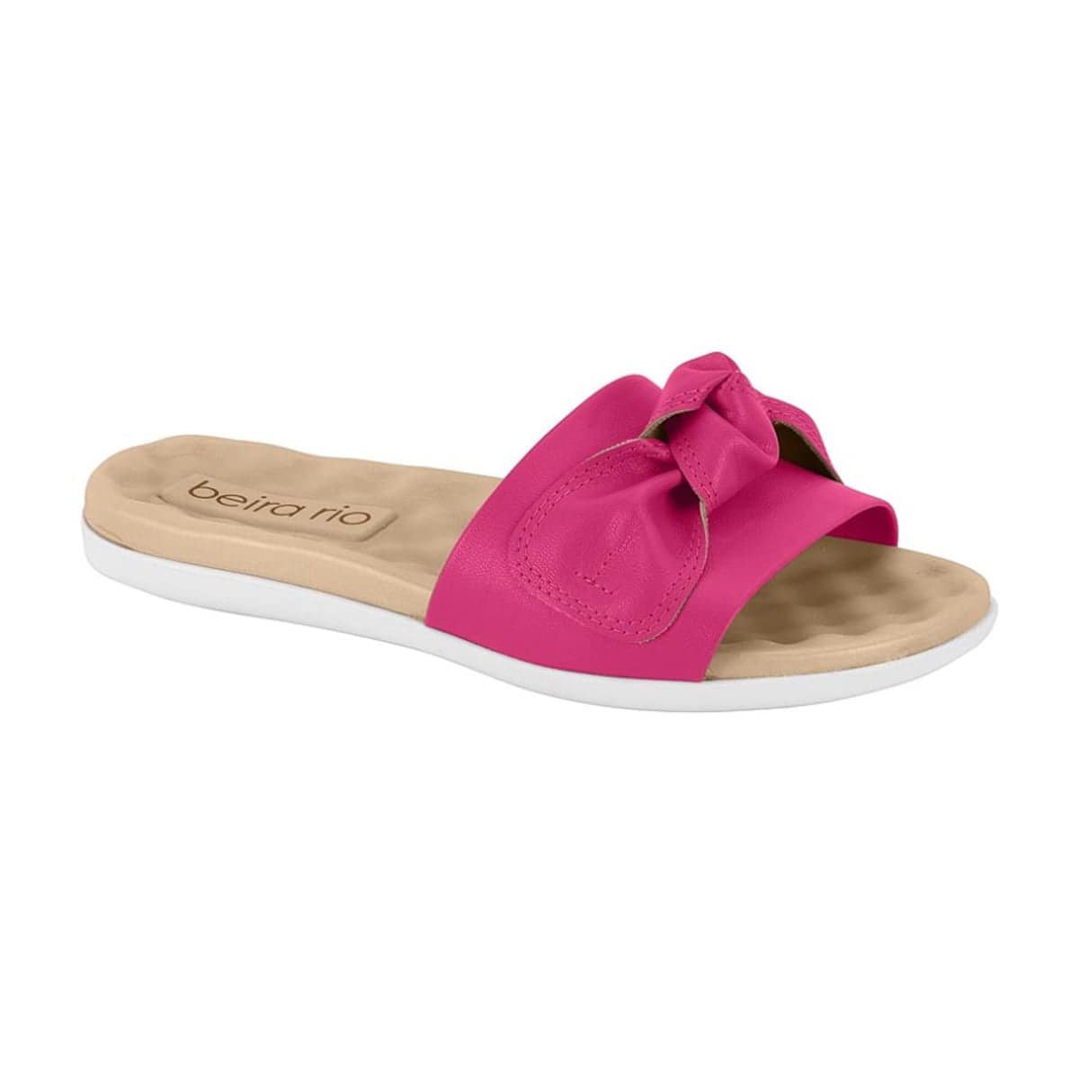Sandália Slide com Laço Feminina Beira Rio Rosa