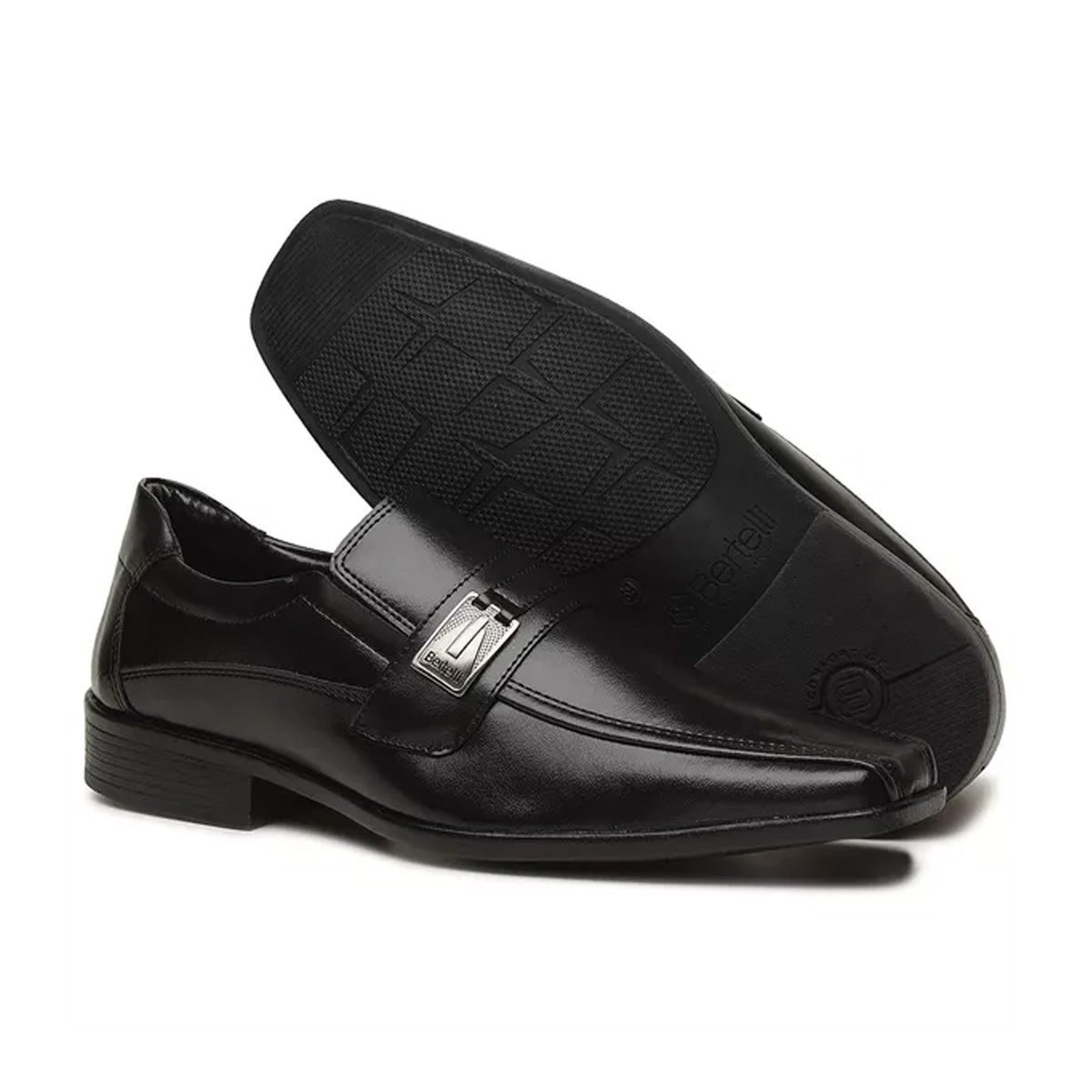Sapato Social Salto Médio Masculino Bertelli Preto 2