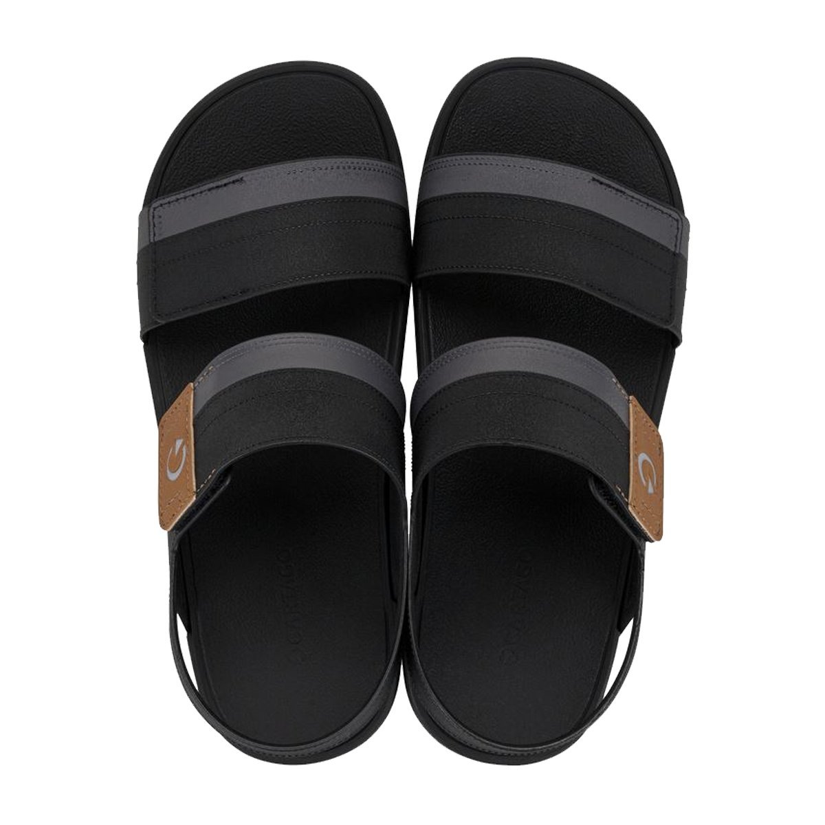 Sandália Slide Masculino Dakar II Cartago Preto 2