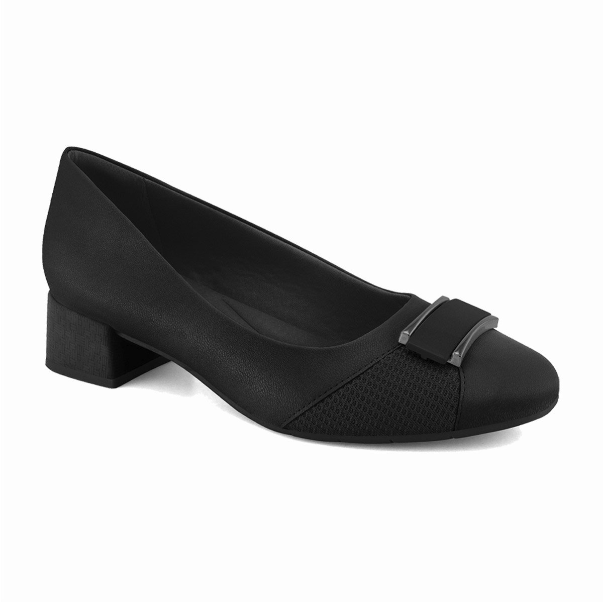Sapato Social com Fivela Feminino ComfortFlex Preto 1