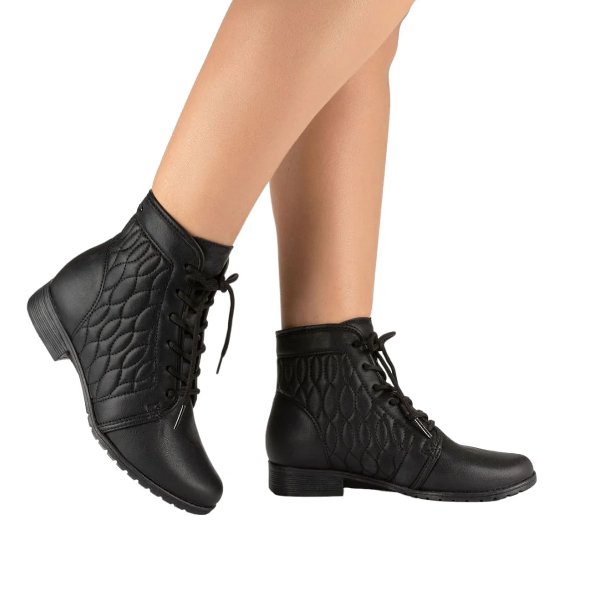 Bota Cano Curto Salto Baixo Feminina Dakota Preto 2
