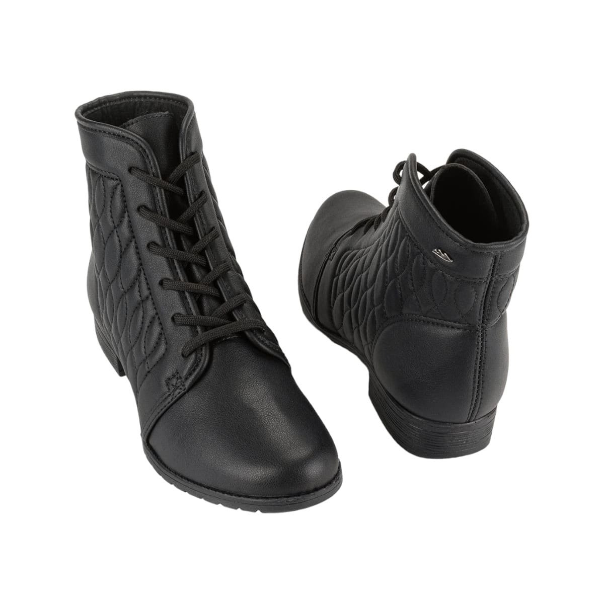 Bota Cano Curto Salto Baixo Feminina Dakota Preto 5