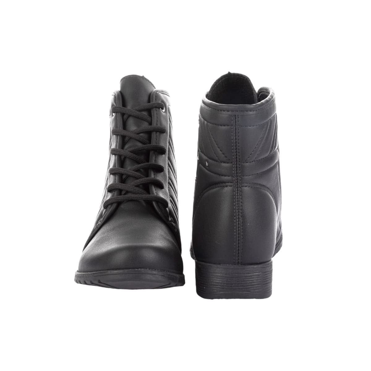 Bota Coturno Salto Baixo Feminina Dakota Preto 4