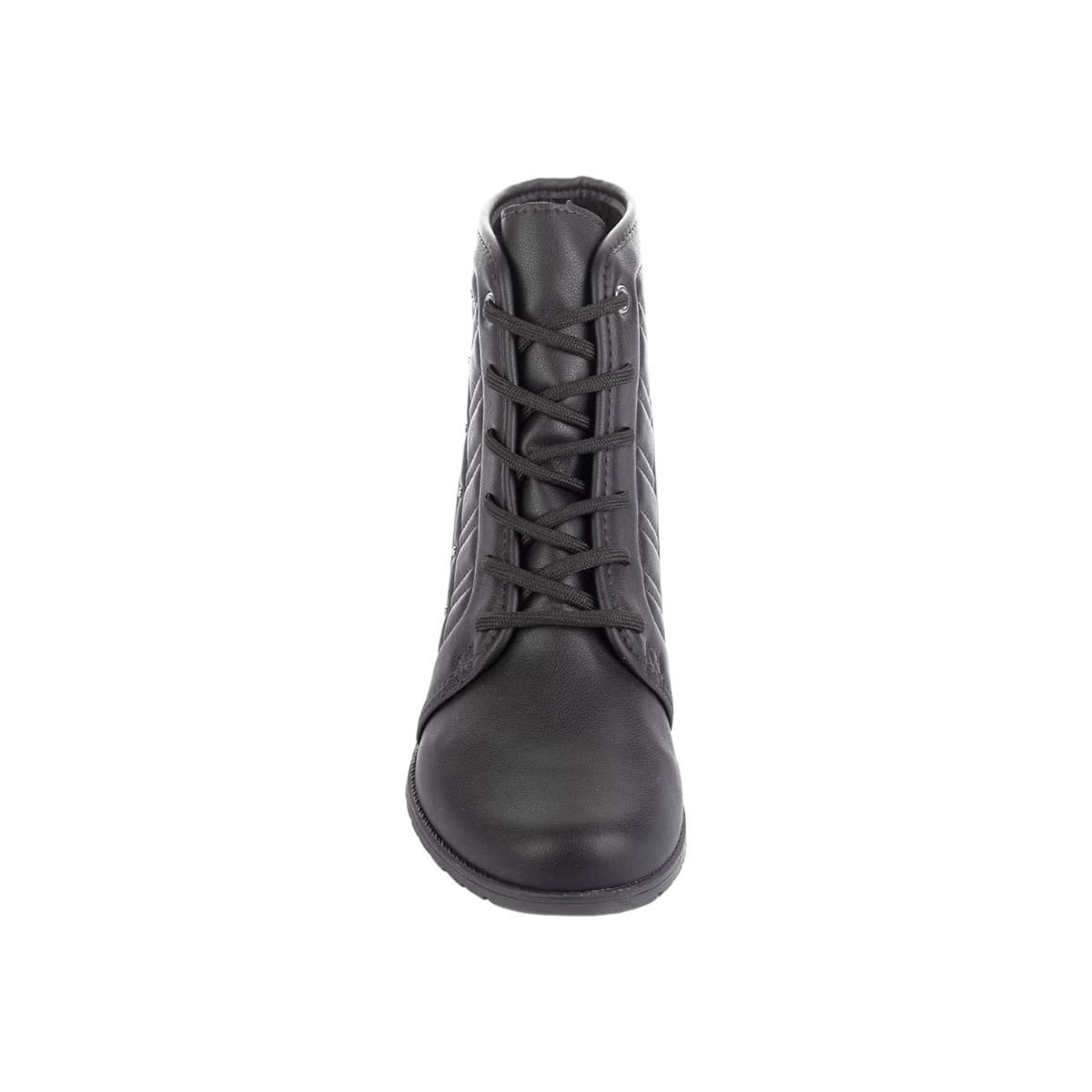 Bota Coturno Salto Baixo Feminina Dakota Preto 6