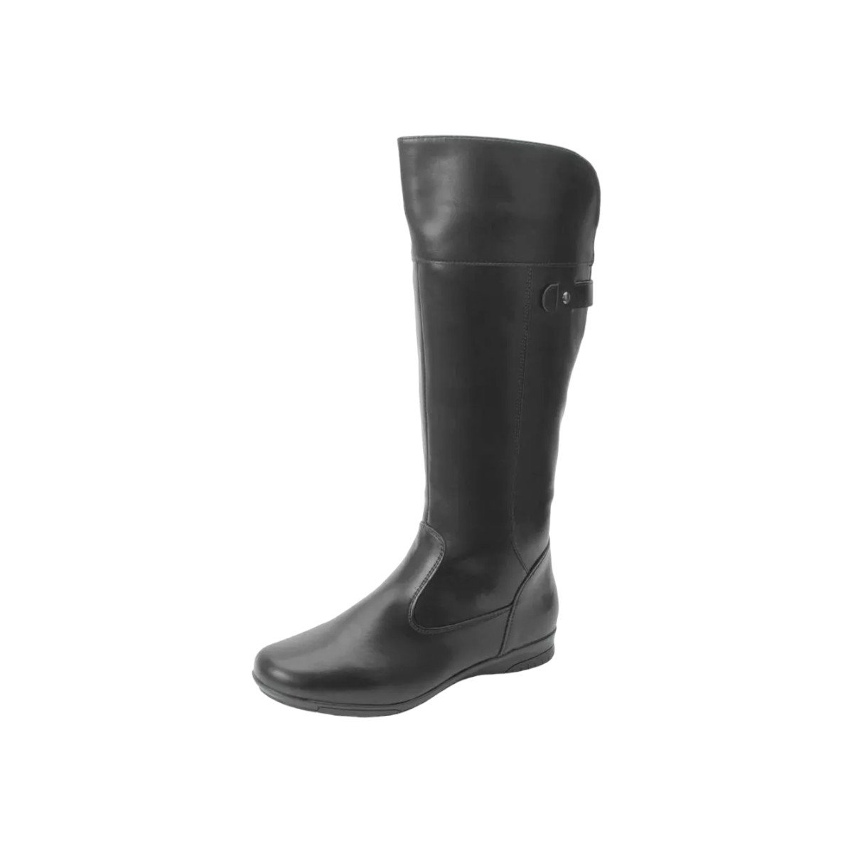Bota Anabela Cano Alto Feminina Mooncity Preto 4