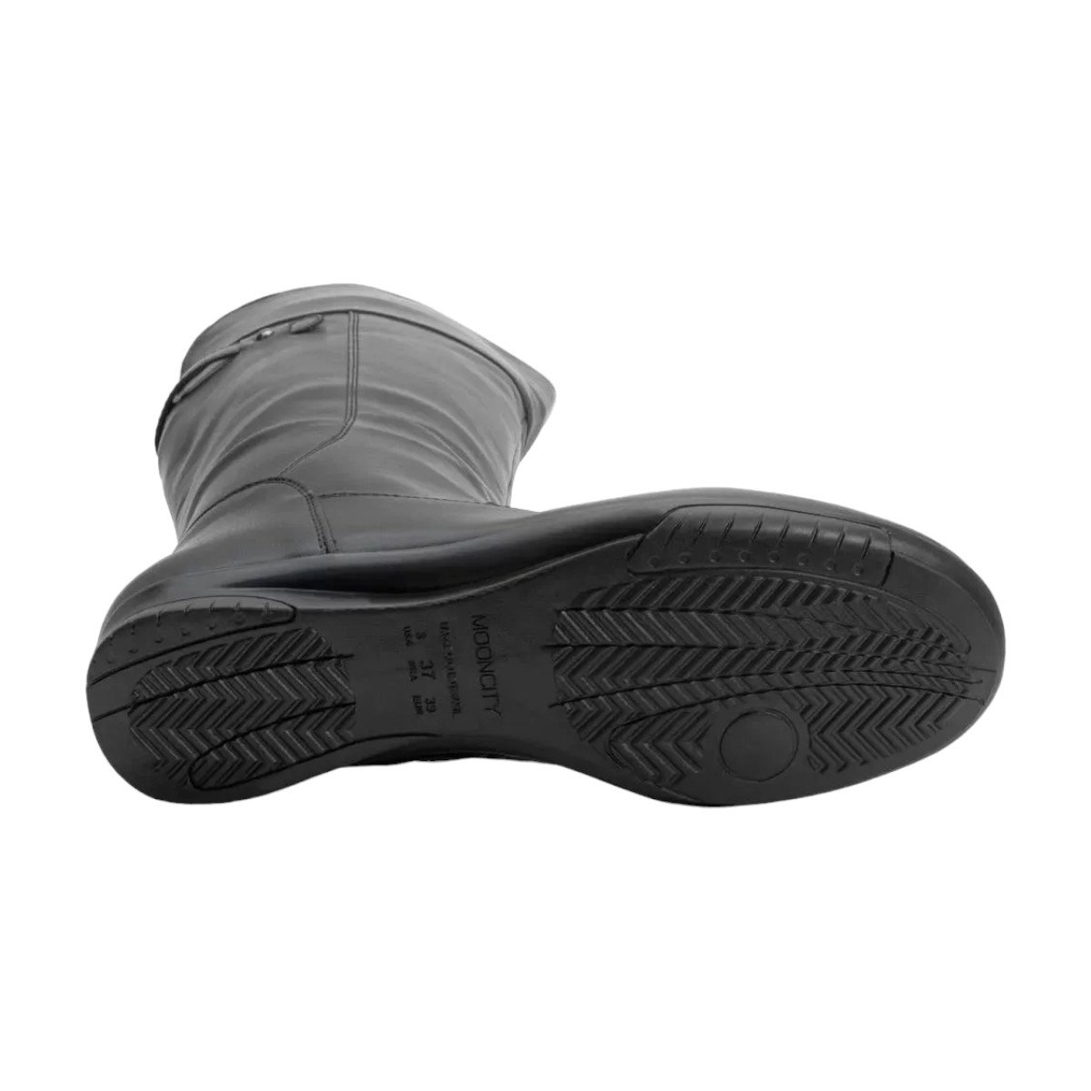 Bota Anabela Cano Alto Feminina Mooncity Preto 5